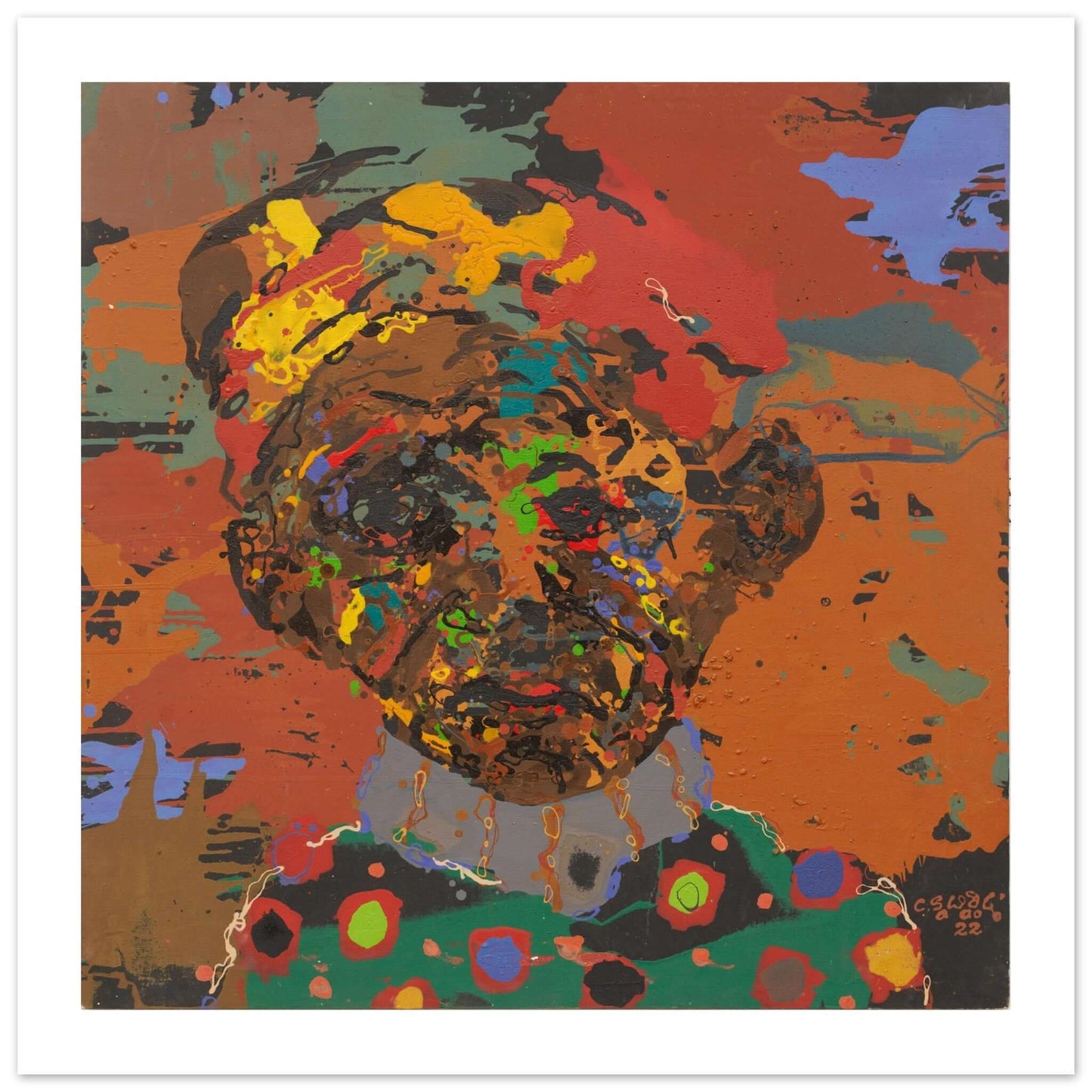 "Yaaba"Christophe Sawadogo, 2022 | mattes Premium-Papier | Papier in Museumsqualität | gerahmten Holzposter|