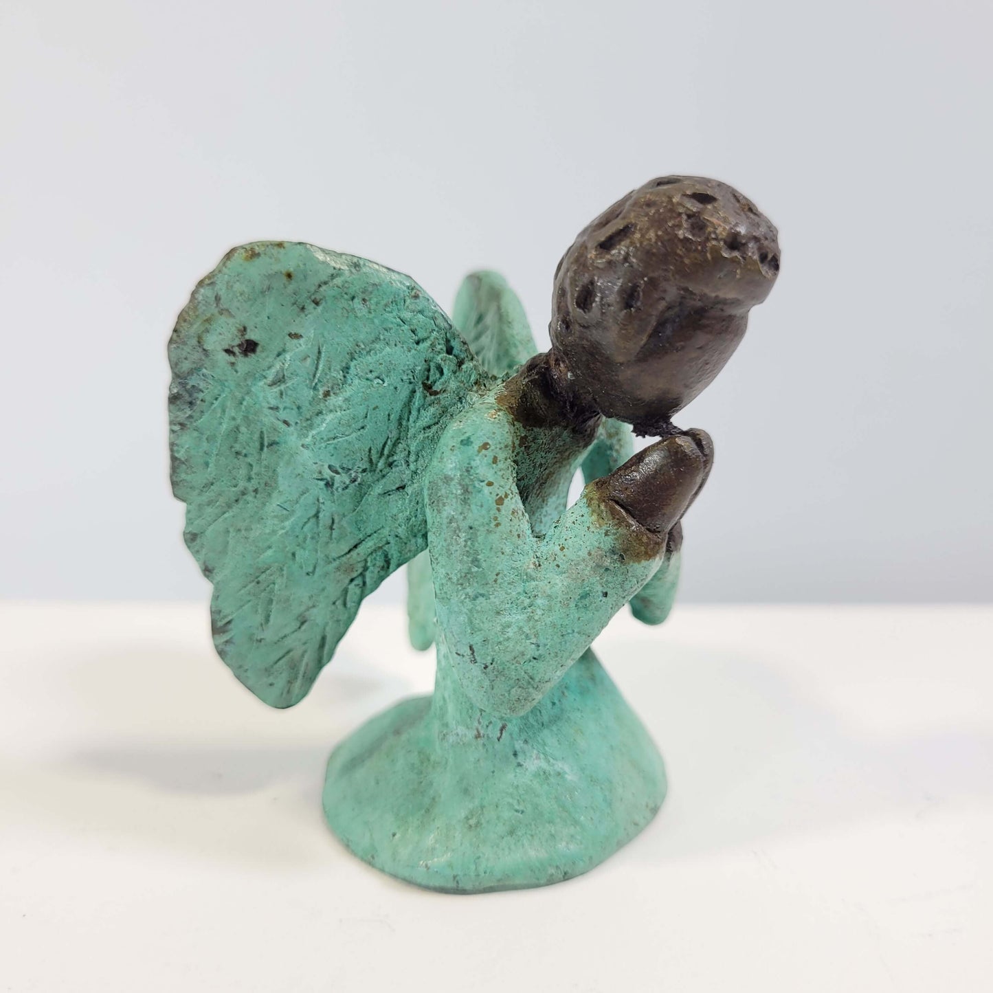 "Petit ange" von Hamidou | Kleiner Engel aus Bronze | Unikat aus Burkina Faso