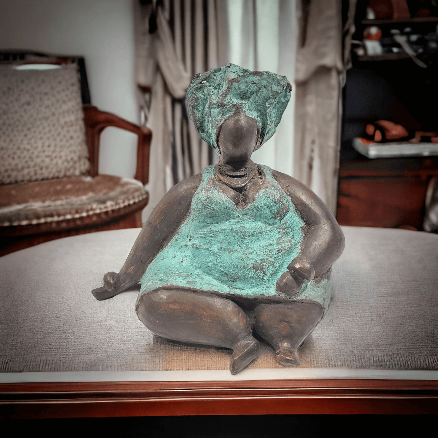 Bronze-Skulptur "Bobaraba Ida" by Hamidou Ouedraogo | 11cm 500g