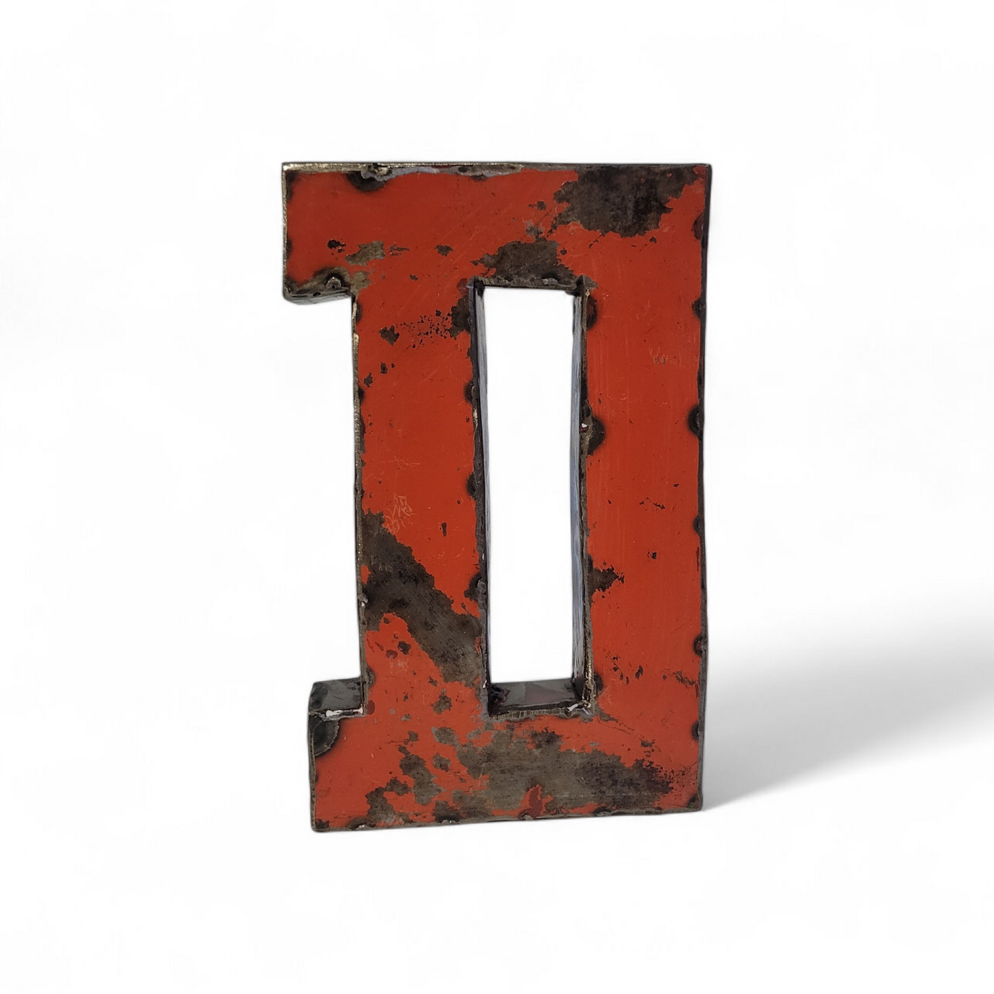 Letter "D" made from recycled oil drums | 22 or 50 cm | various colours