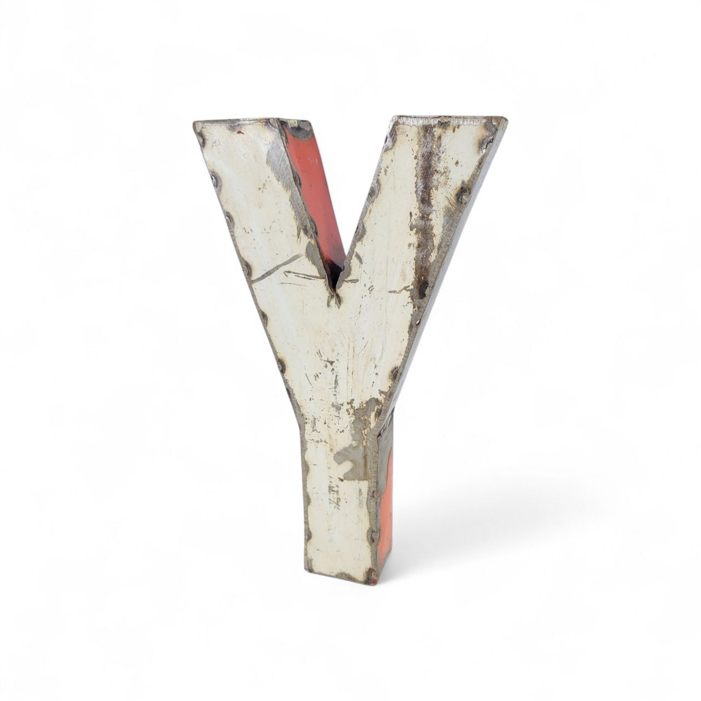 Lettre "Y" en fûts de pétrole recyclés | 22 ou 50 cm | différentes couleurs