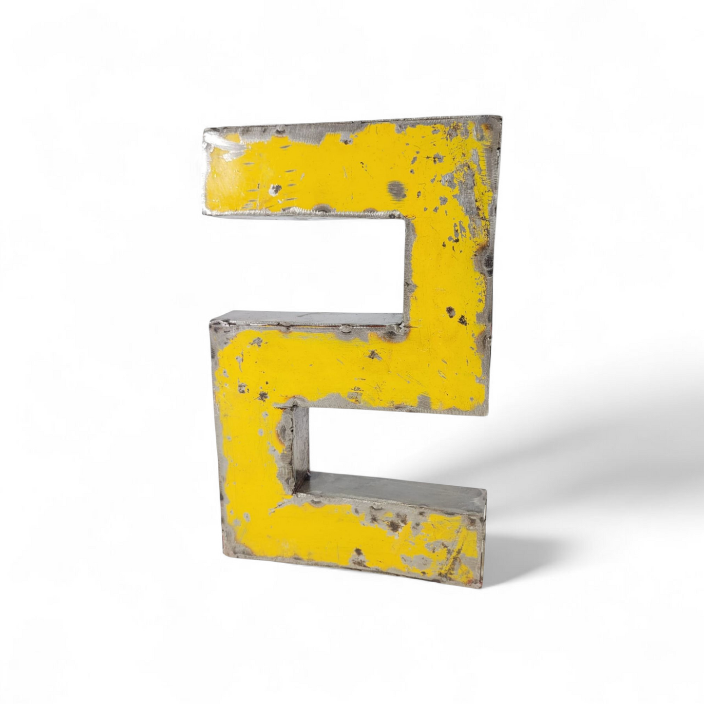 Number "2" made from recycled oil drums | 22 or 50 cm | various colors