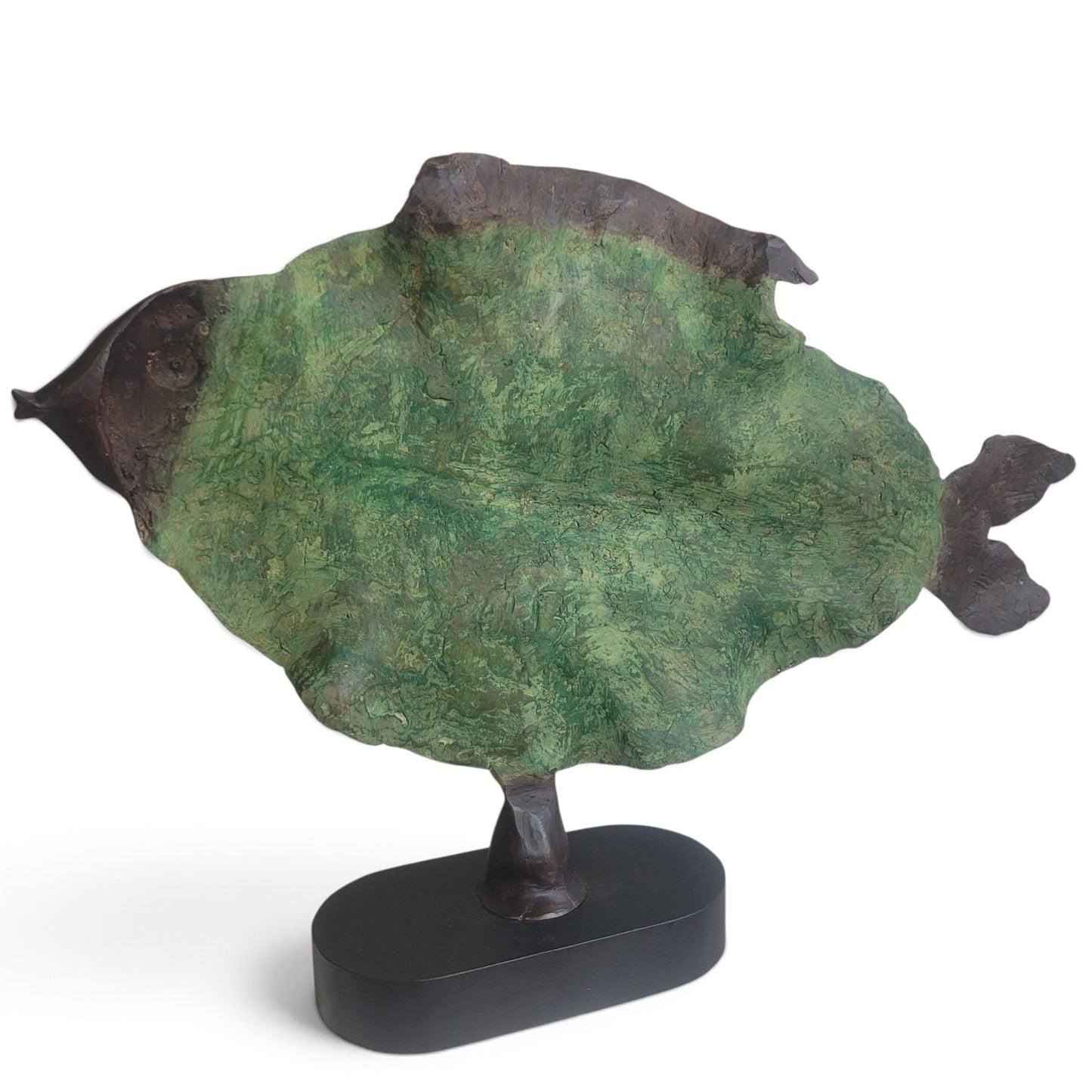 "Blattfisch" Bronze-Skulptur von Boureima Ouedraogo, 2026, Green