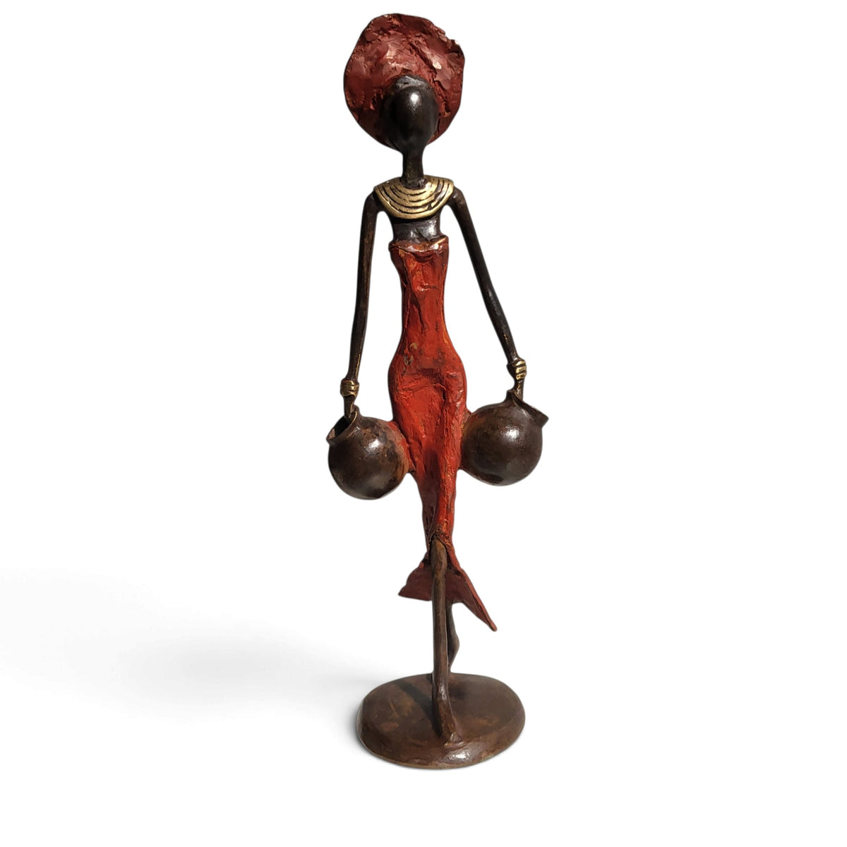 Bronze sculpture "Woman with two amphoras" by Soré | various colours and sizes