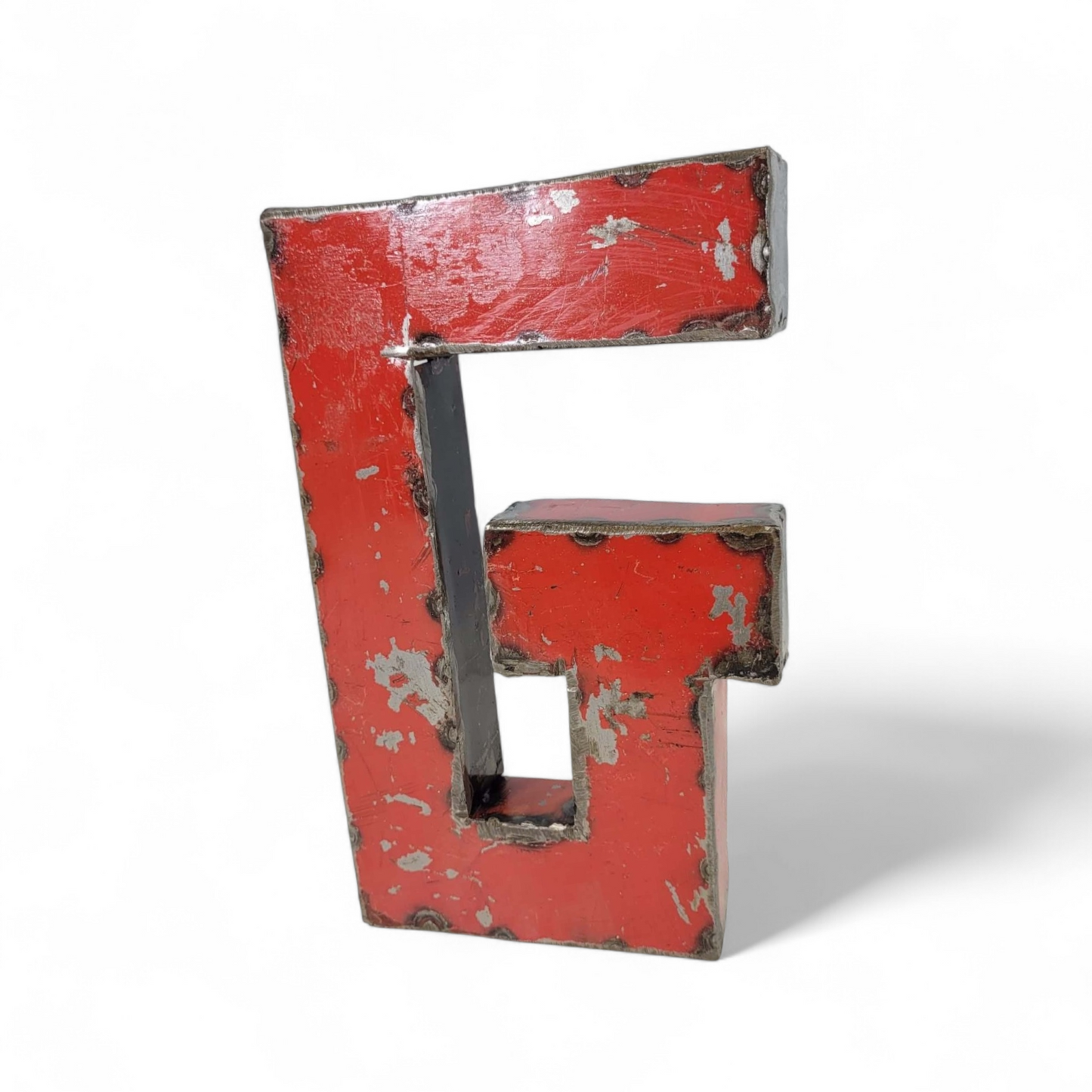 Letter "G" made from recycled oil drums | 22 or 50 cm | various colours