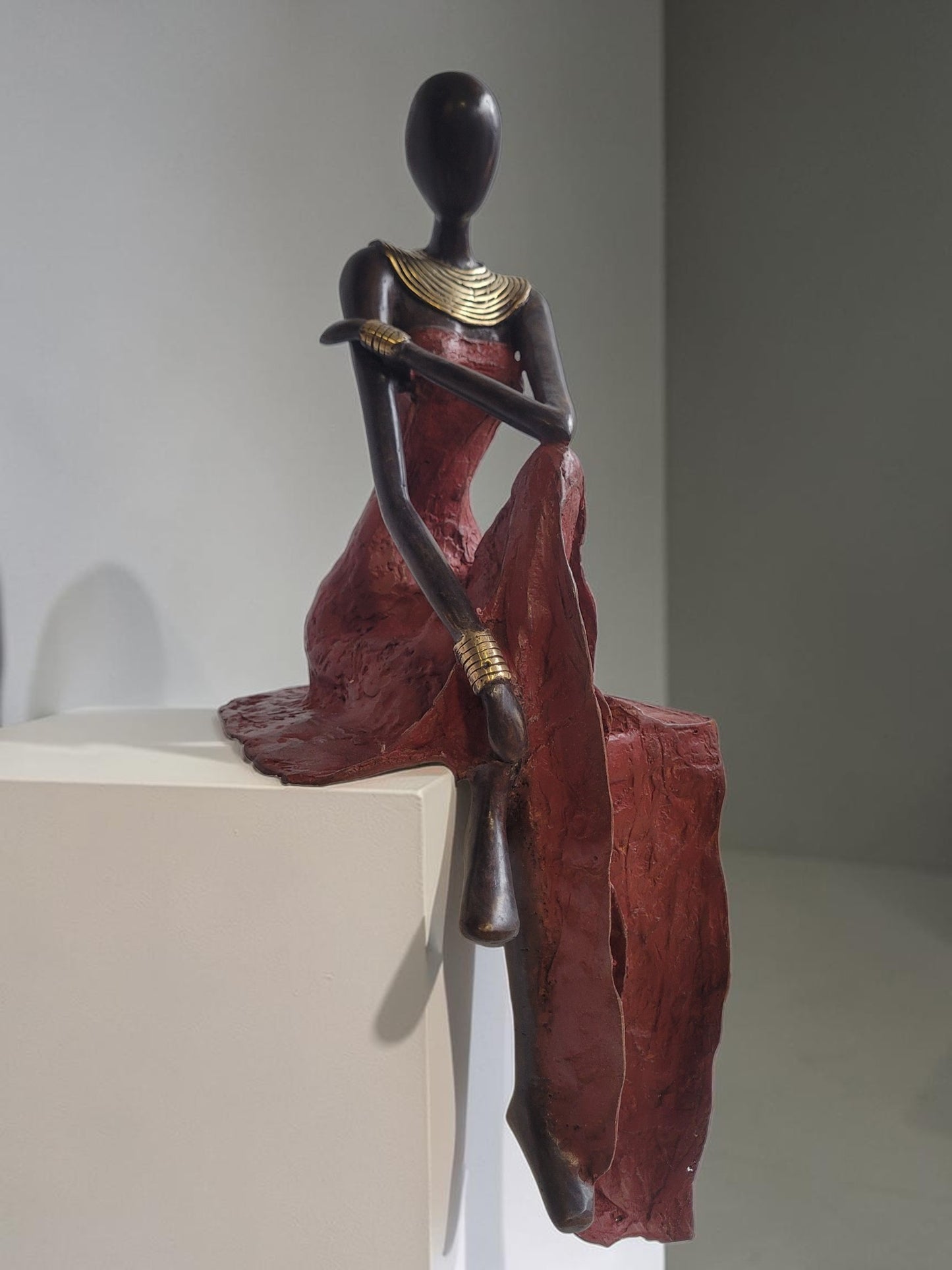 Bronze-Skulptur "La penseuse" by Herman (2026) | 56 cm | 7 kg | Unikat Bronze massiv