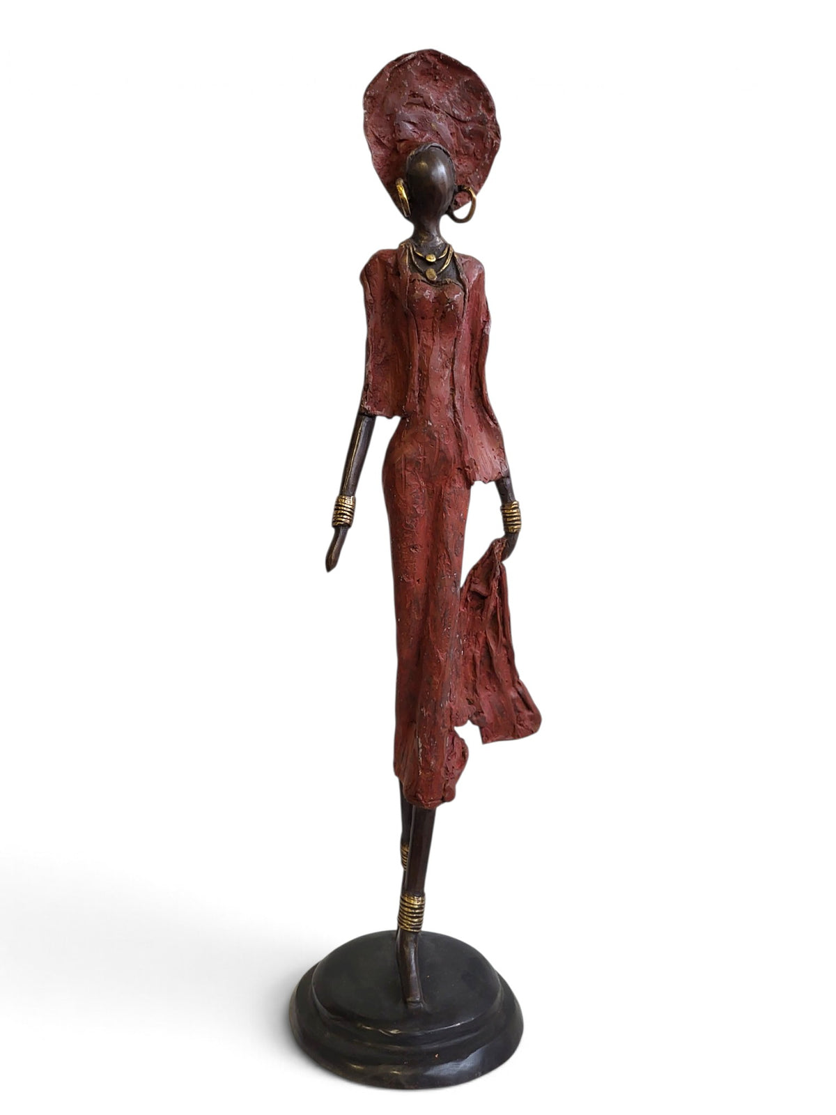 Bronze-Skulptur "Je pose donc je suis (II)" by Issouf B. | 55 cm | Einzelstücke
