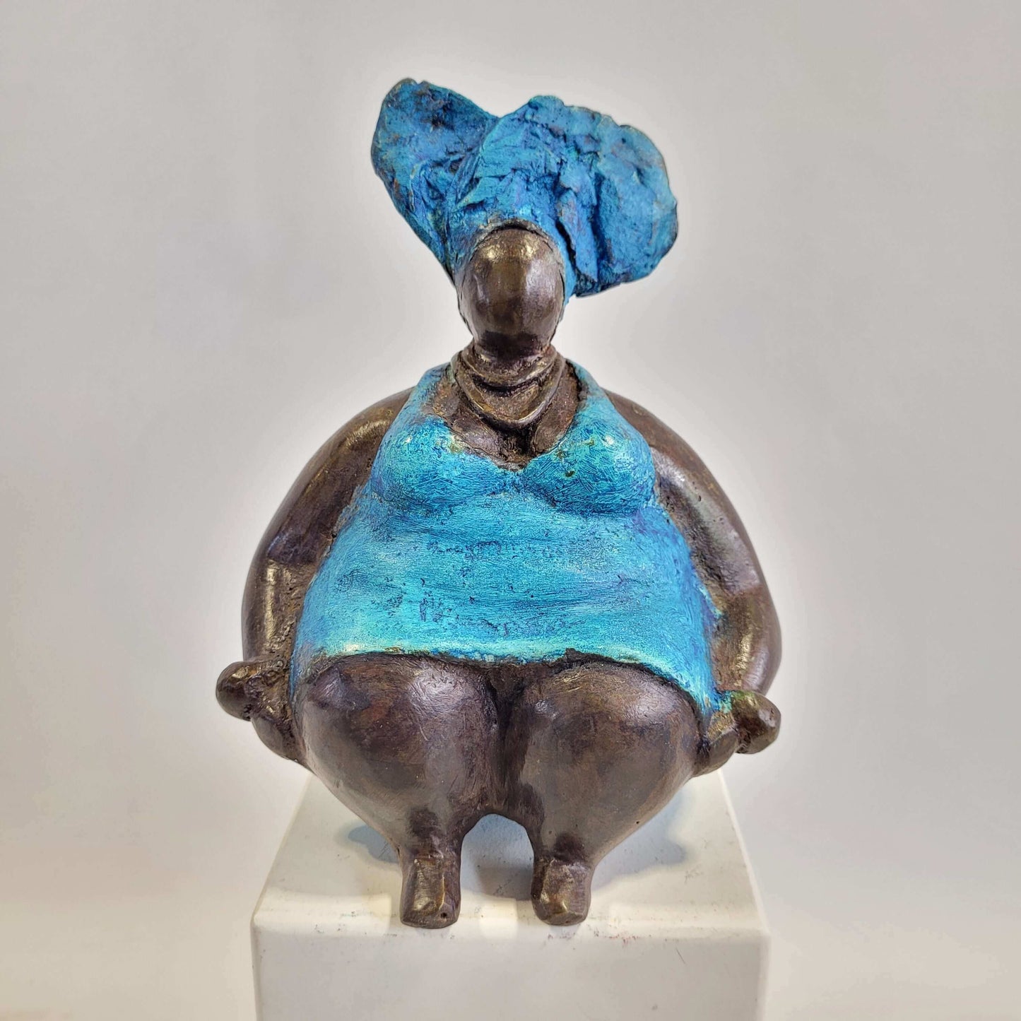 Bronze-Skulptur "Bobaraba Henriette" by Hamidou Ouedraogo | 16cm 1kg | Unikat