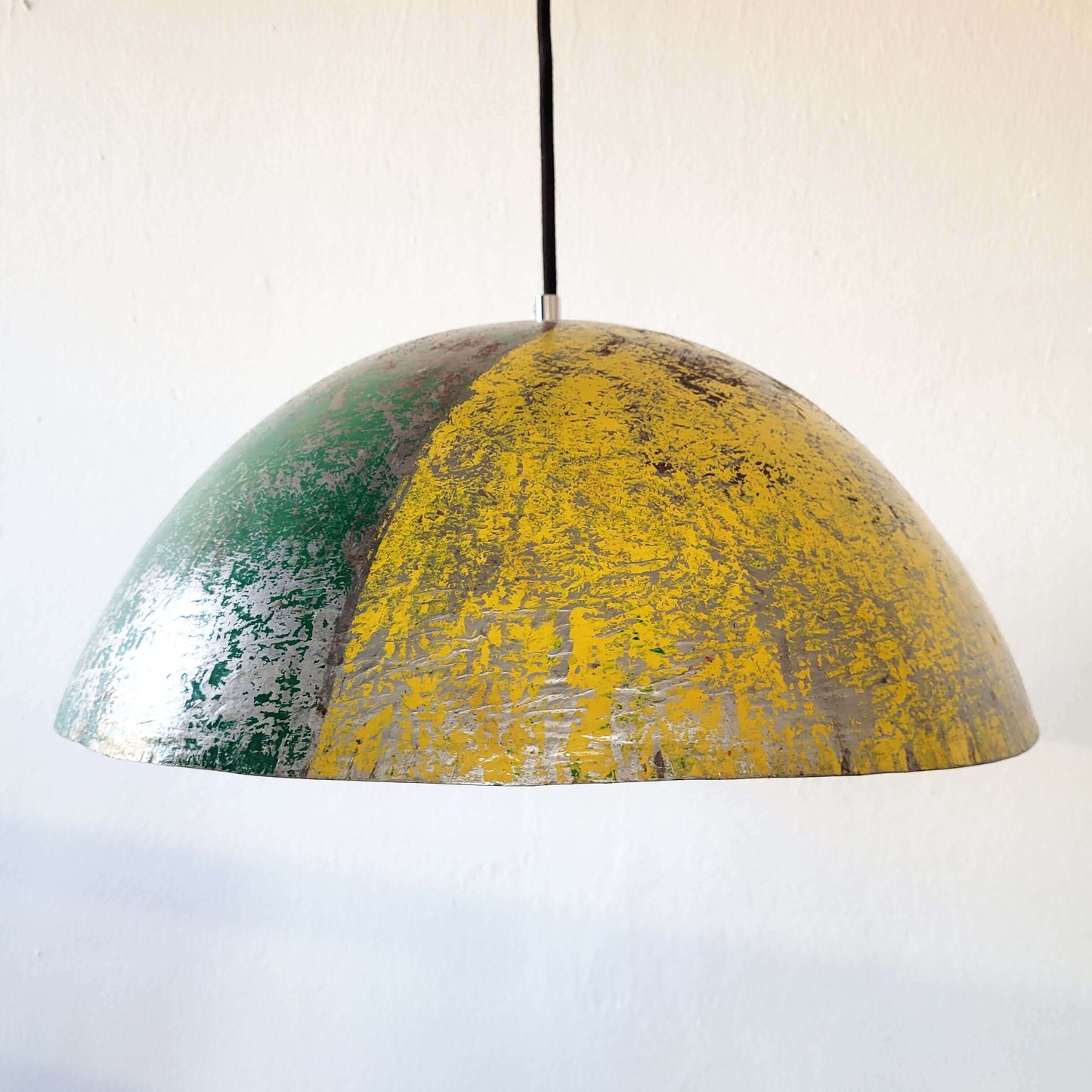 Große Deckenlampe Hängeleuchte aus recycelten Ölfässern Ø 38-42cm verschiedene Farben