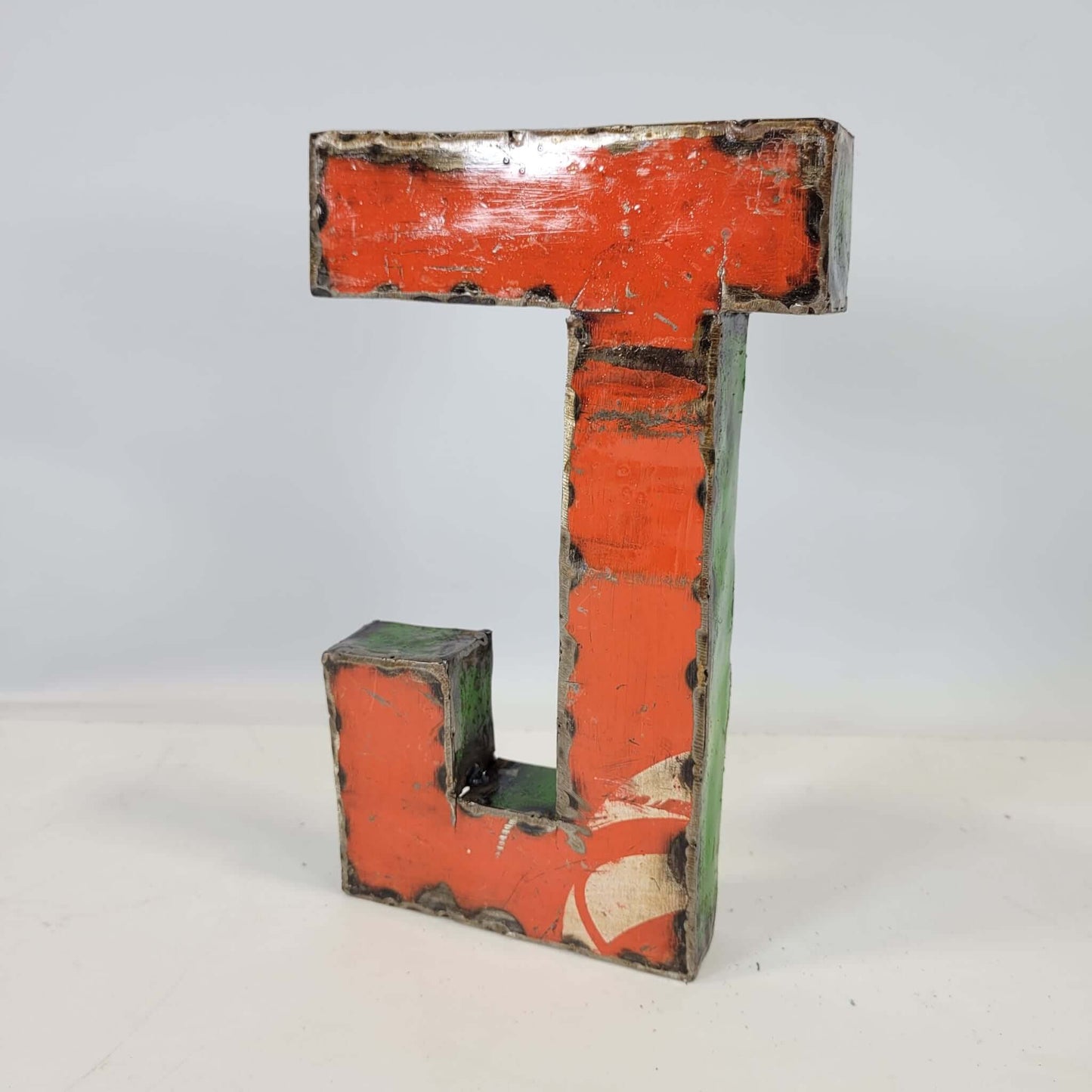 Buchstabe "J" aus recycelten Ölfässern | 22 oder 50 cm | verschiedene Farben