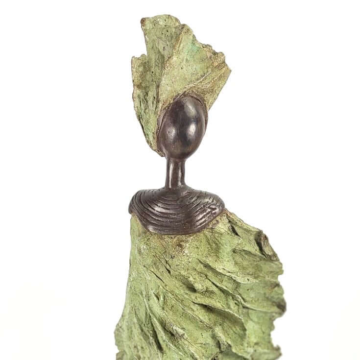 Bronze-Skulptur "Femme du Sahel" | by Patrice Balma | 36-40 cm 4 kg | Unikate