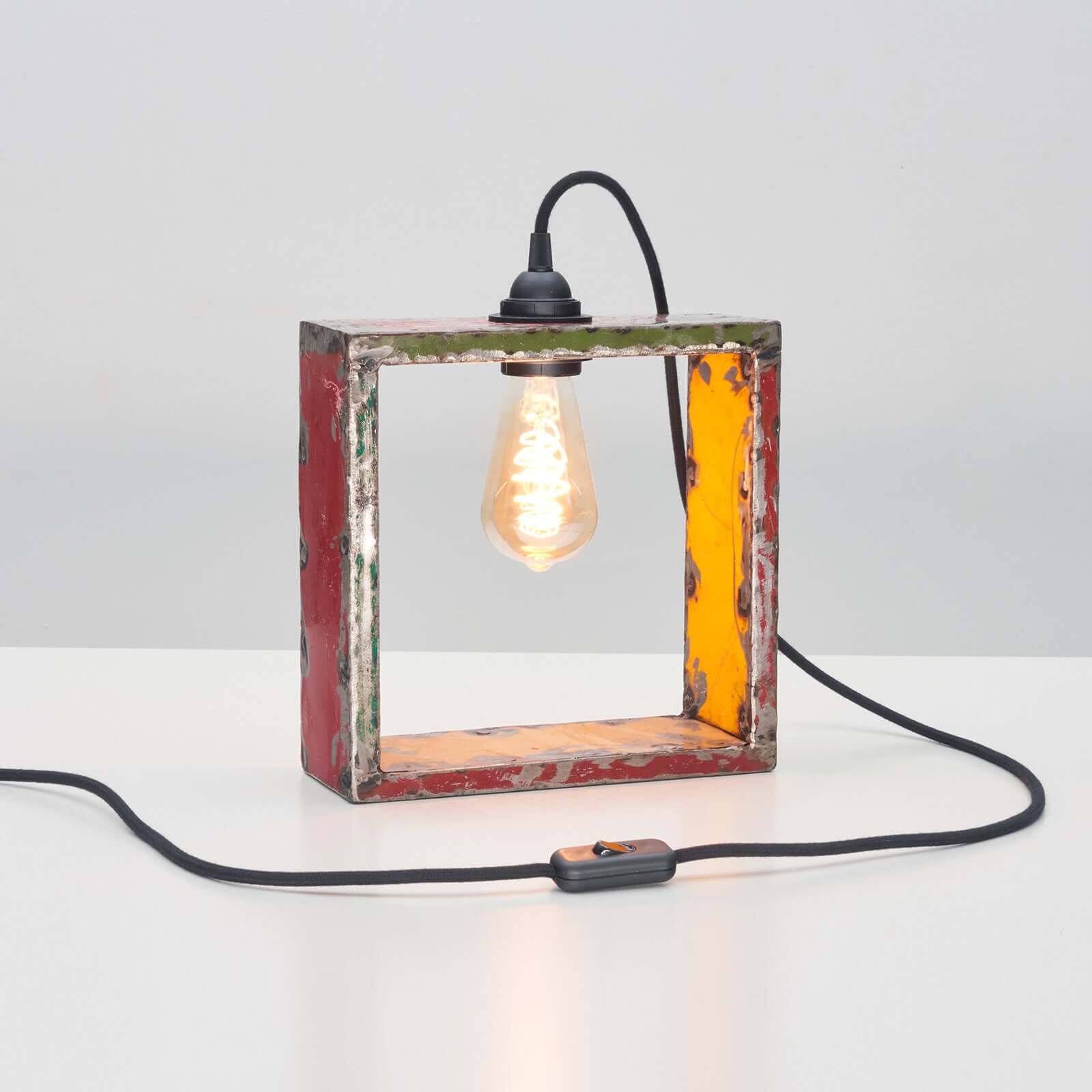 Retro Glühbirne Lampe, Glas, blau - LED-Licht - Traumflug Onlineshop
