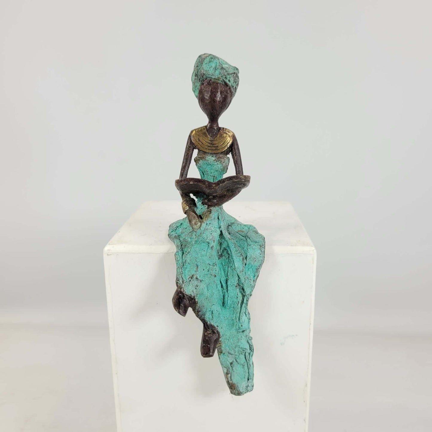 Bronze-Skulptur "Petite femme assise" by Hamed Nikiema | Unikate