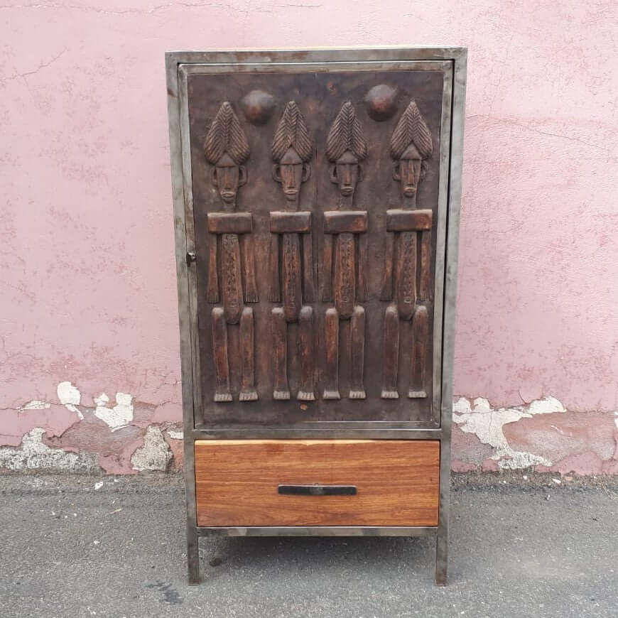 Schränkchen Kommode mit Dogon-Tür | by Inoussa Dao
