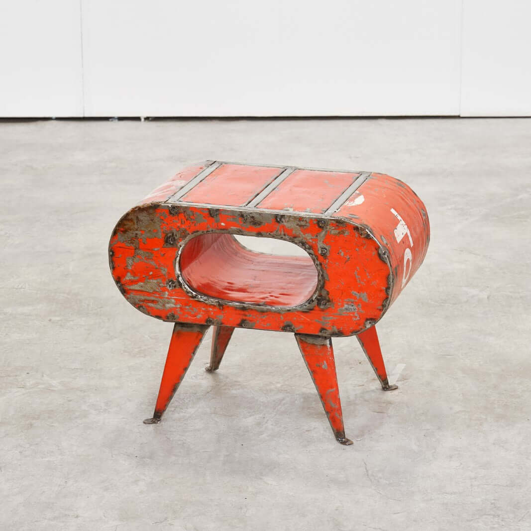 Hocker & Beistelltisch "Post-Oil" Upcycling aus alten Ölfässern | Unikate | verschiedene Farben