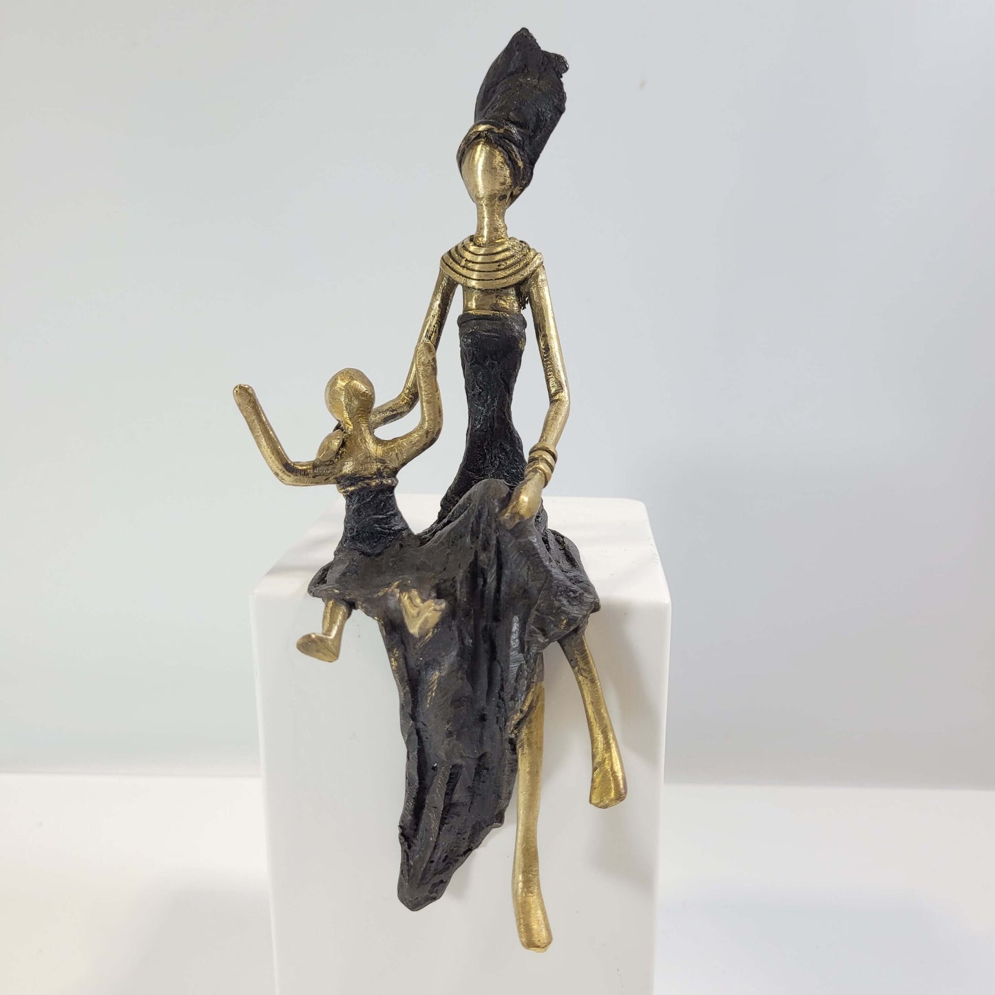 Bronze-Skulptur "Maman et son enfant" by Karim Sana | verschiedene Größen und Farben