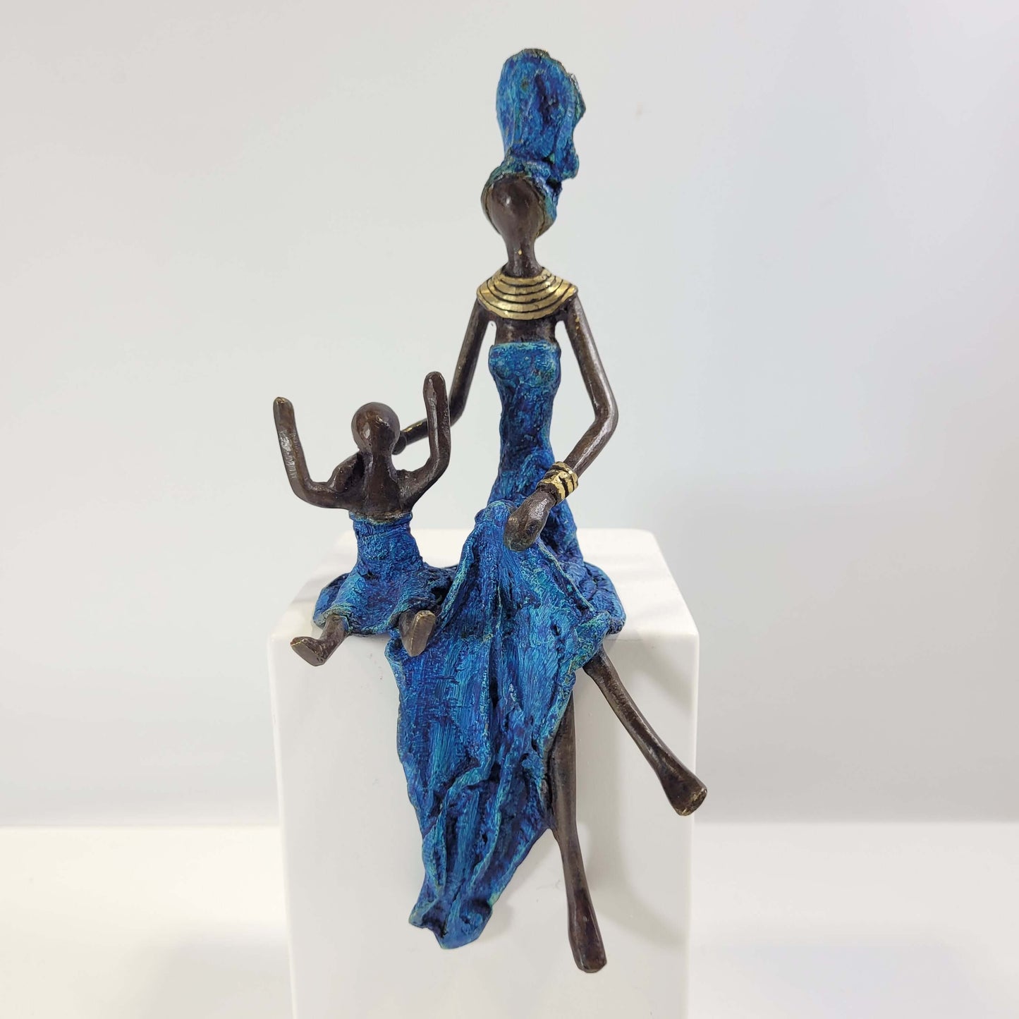 Bronze-Skulptur "Maman et son enfant" by Karim Sana | verschiedene Größen und Farben