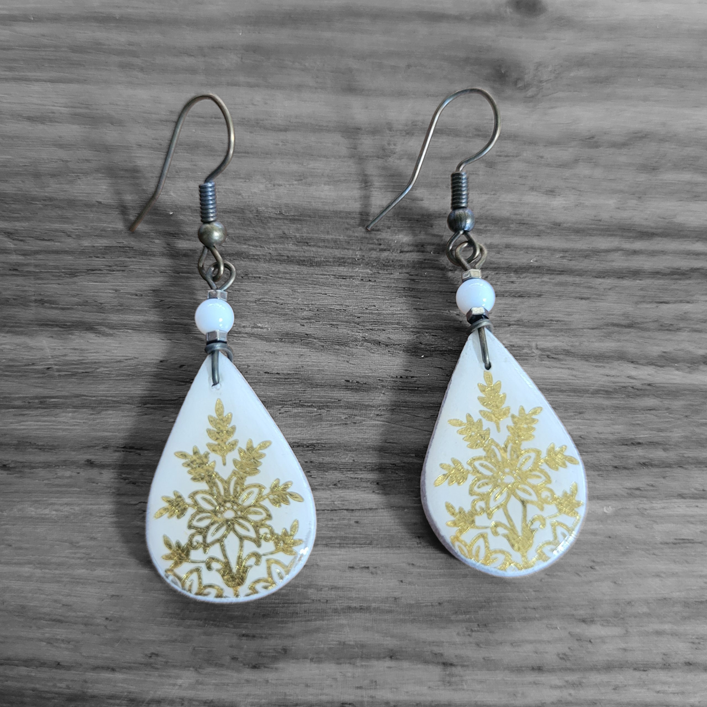 Boucle d'oreille "Cathédrale Dorée"