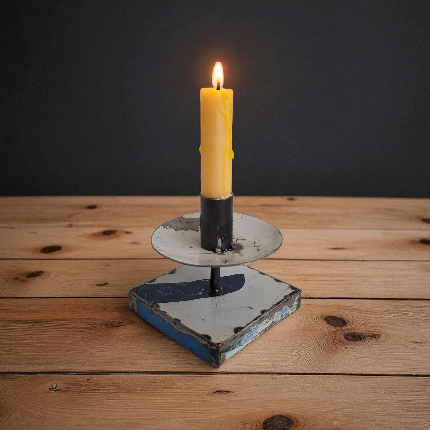 Candle holder made from recycled oil drums Upcycling | various colors