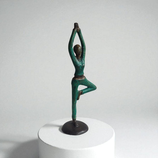 Bronze-Skulptur Yoga "Vrksasana" | Einbeinstand, Baum | by Hamidou | verschiedene Farben und Größen