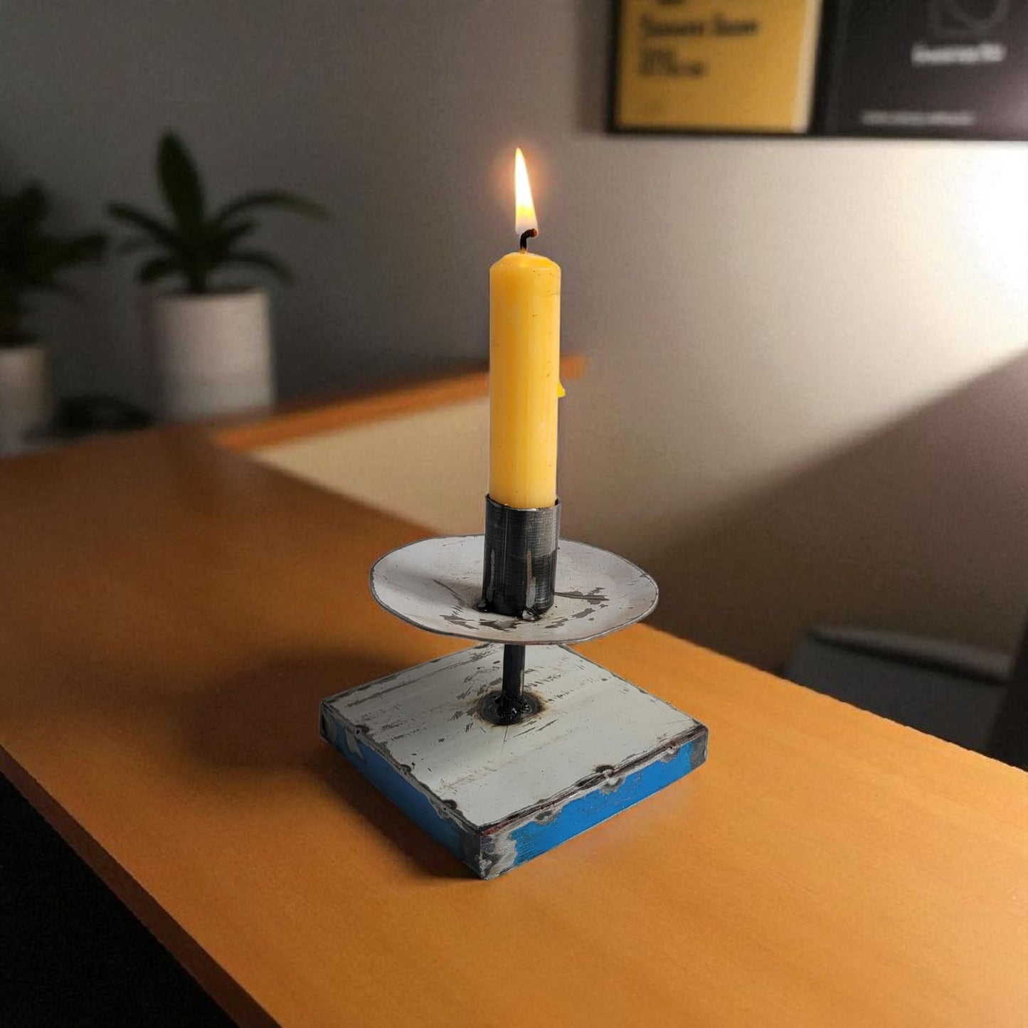 Candle holder made from recycled oil drums Upcycling | various colors
