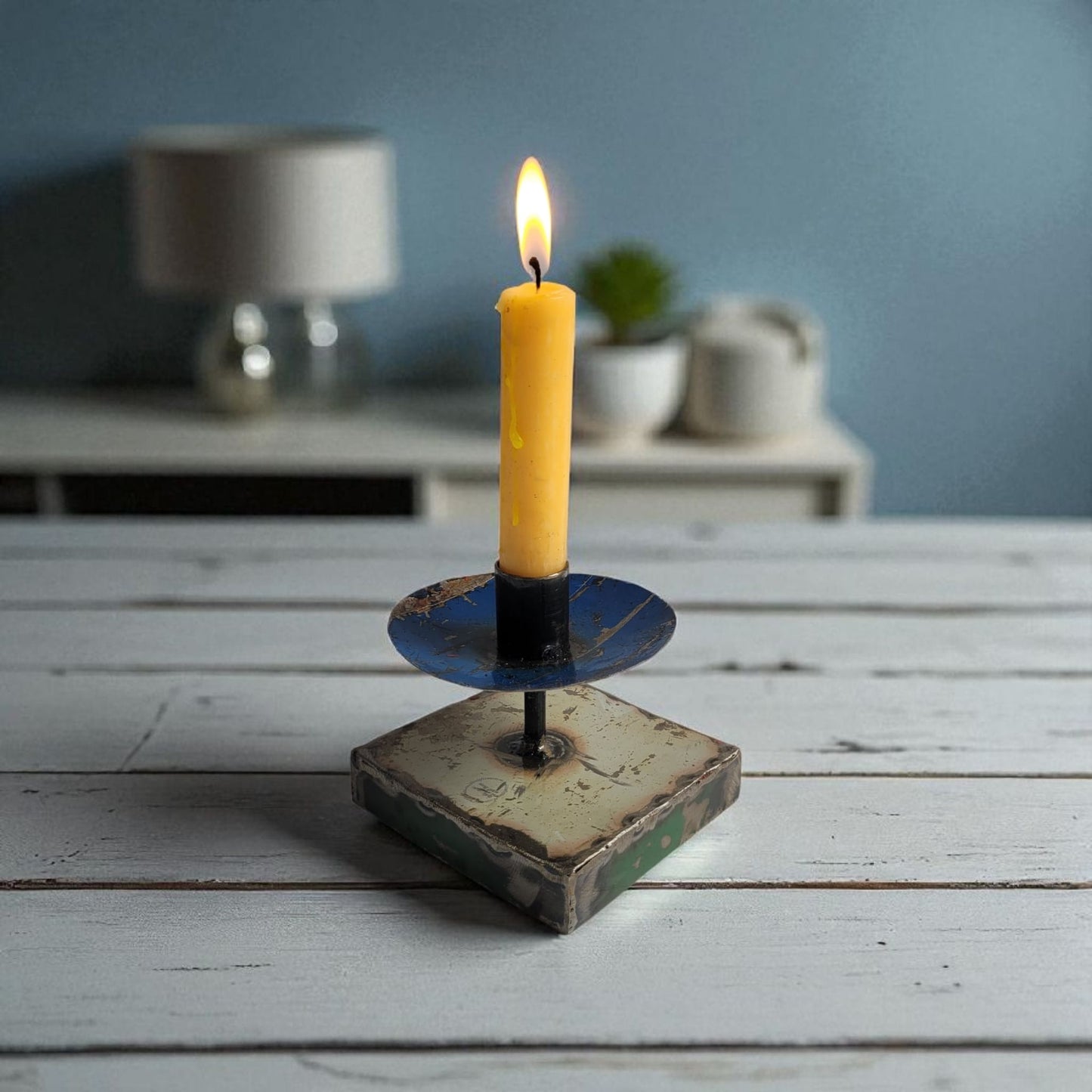 Candle holder made from recycled oil drums Upcycling | various colors