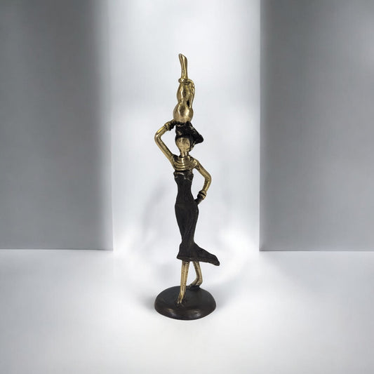 Bronze sculpture "Femme avec vase" by Karim | various sizes and colours