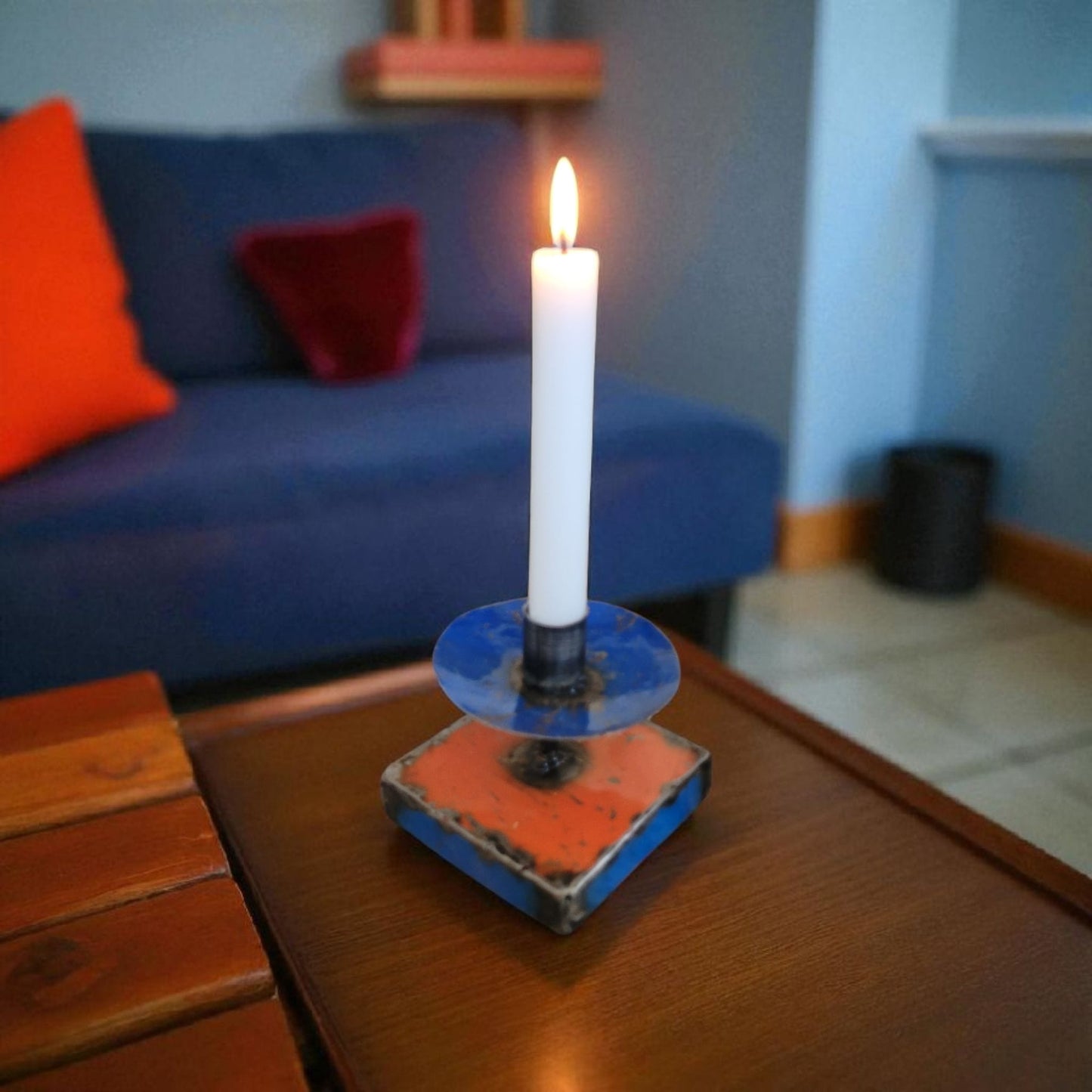 Candle holder made from recycled oil drums Upcycling | various colors