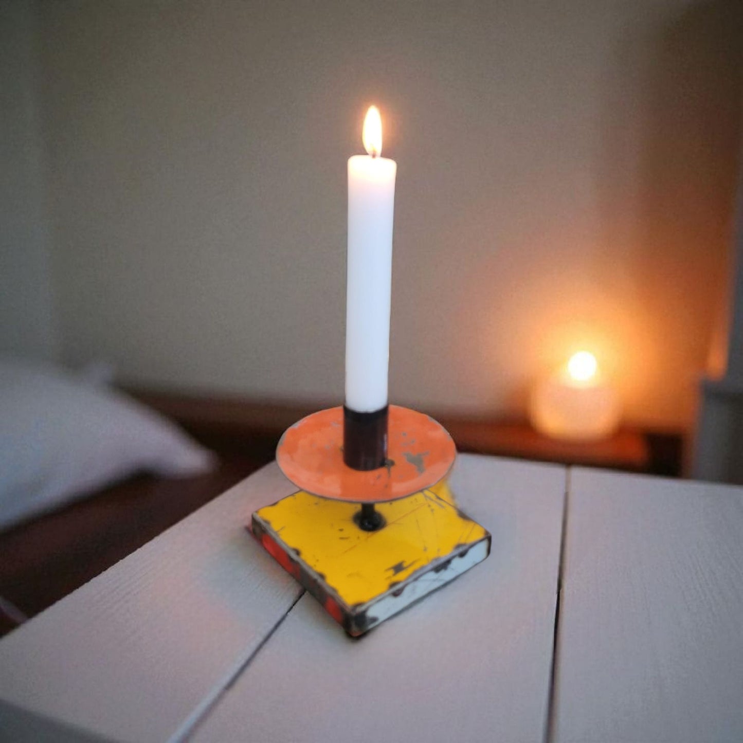 Candle holder made from recycled oil drums Upcycling | various colors