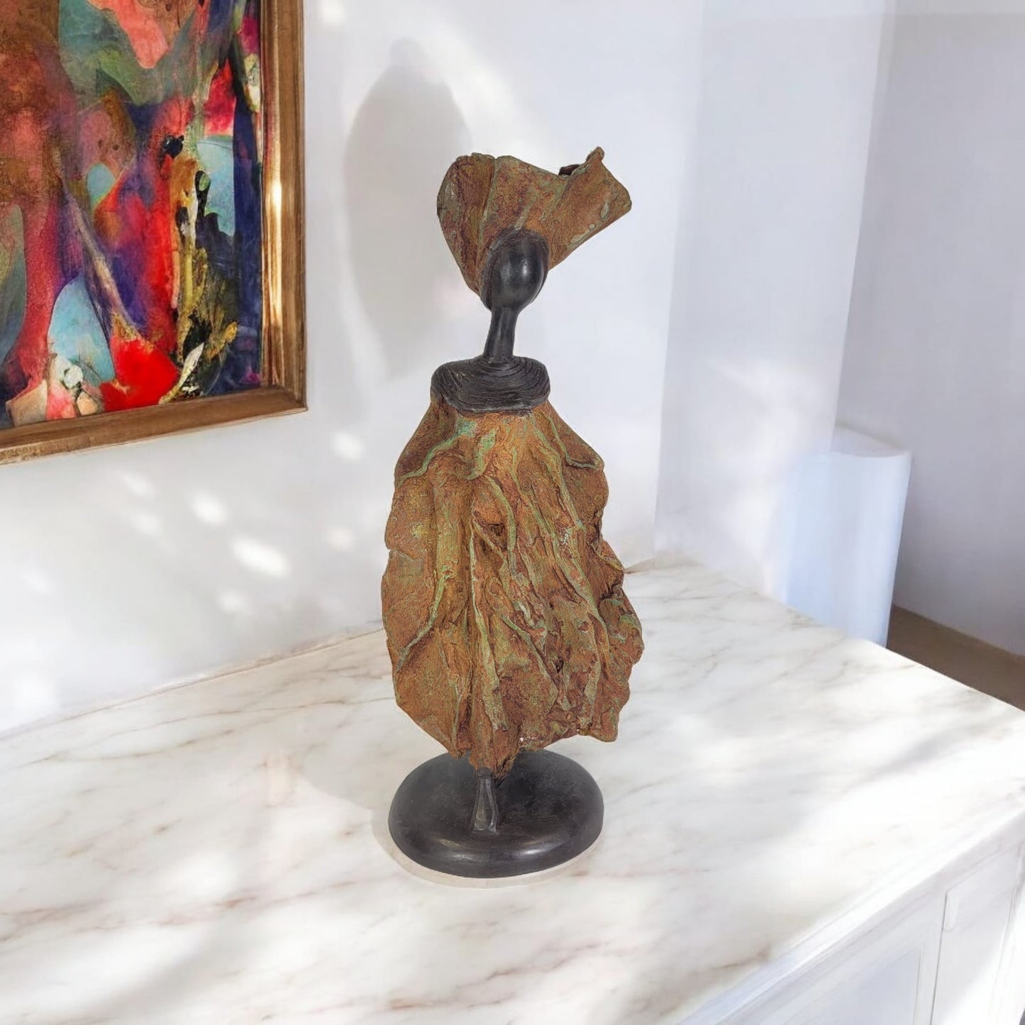 Bronze-Skulptur "Petite femme du Sahel" | by Patrice Balma | 28 cm 1,5 kg | Handgemacht | Unikate | verschiedene Farben