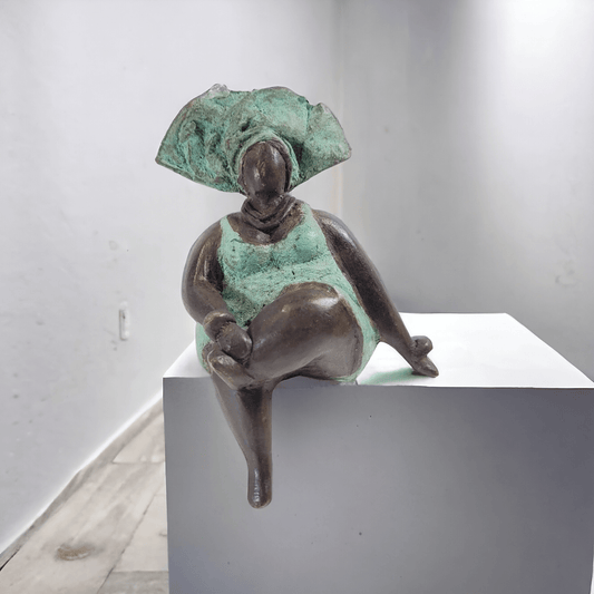 Bronze-Skulptur "Bobaraba Yolanda" by Hamidou | 20cm 1kg