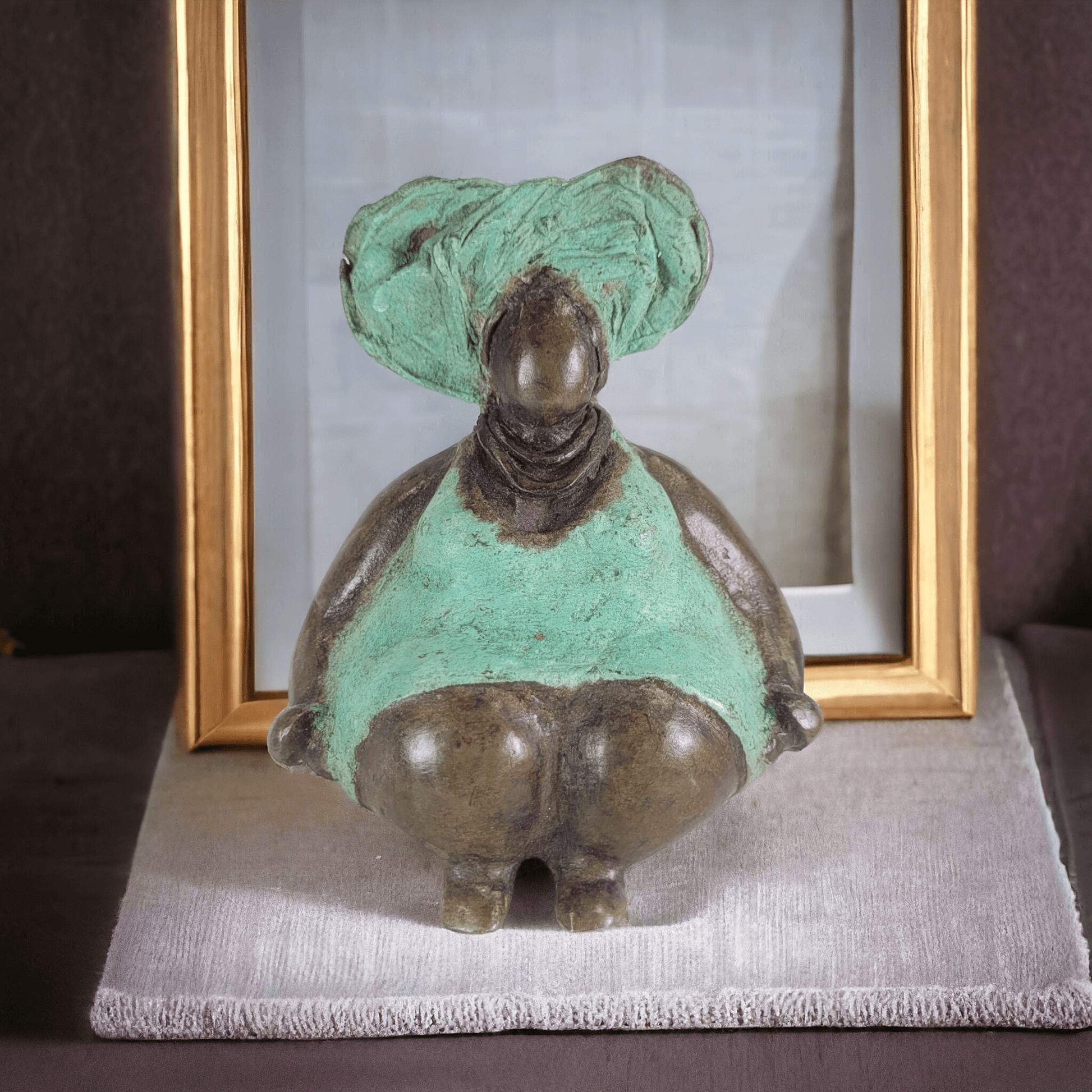Bronze-Skulptur "Bobaraba Henriette" by Hamidou Ouedraogo | 16cm 1kg | Unikat