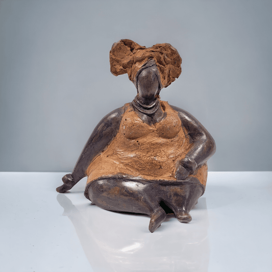 Bronze-Skulptur "Bobaraba Ida"  by Hamidou Ouedraogo | 11cm 500g
