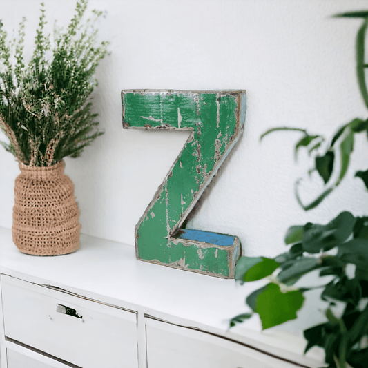 Buchstabe "Z" aus recycelten Ölfässern | 22 oder 50 cm | verschiedene Farben