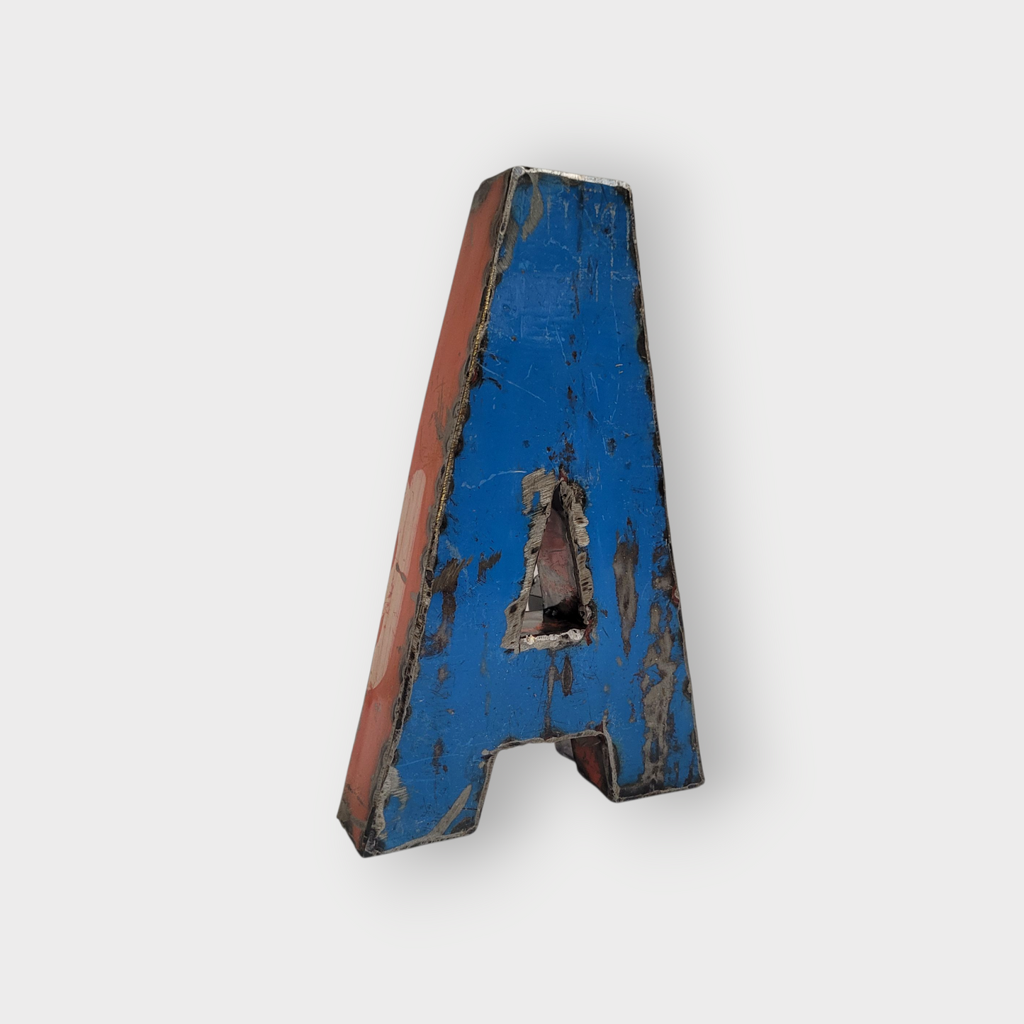Letter "A" made from recycled oil drums | 22 or 50 cm | various colours