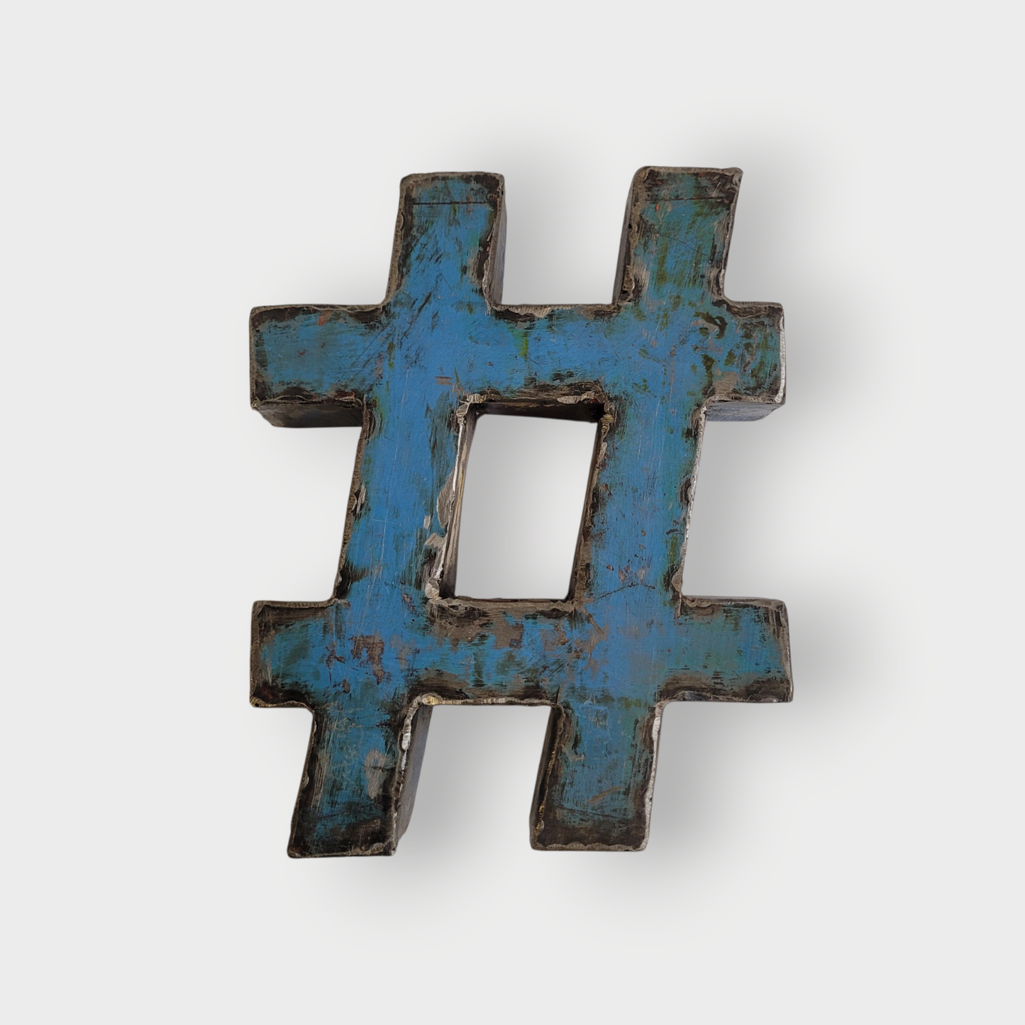 Sonderzeichen Hashtag "#" Raute aus recycelten Ölfässern | 21 oder 35 cm | verschiedene Farben