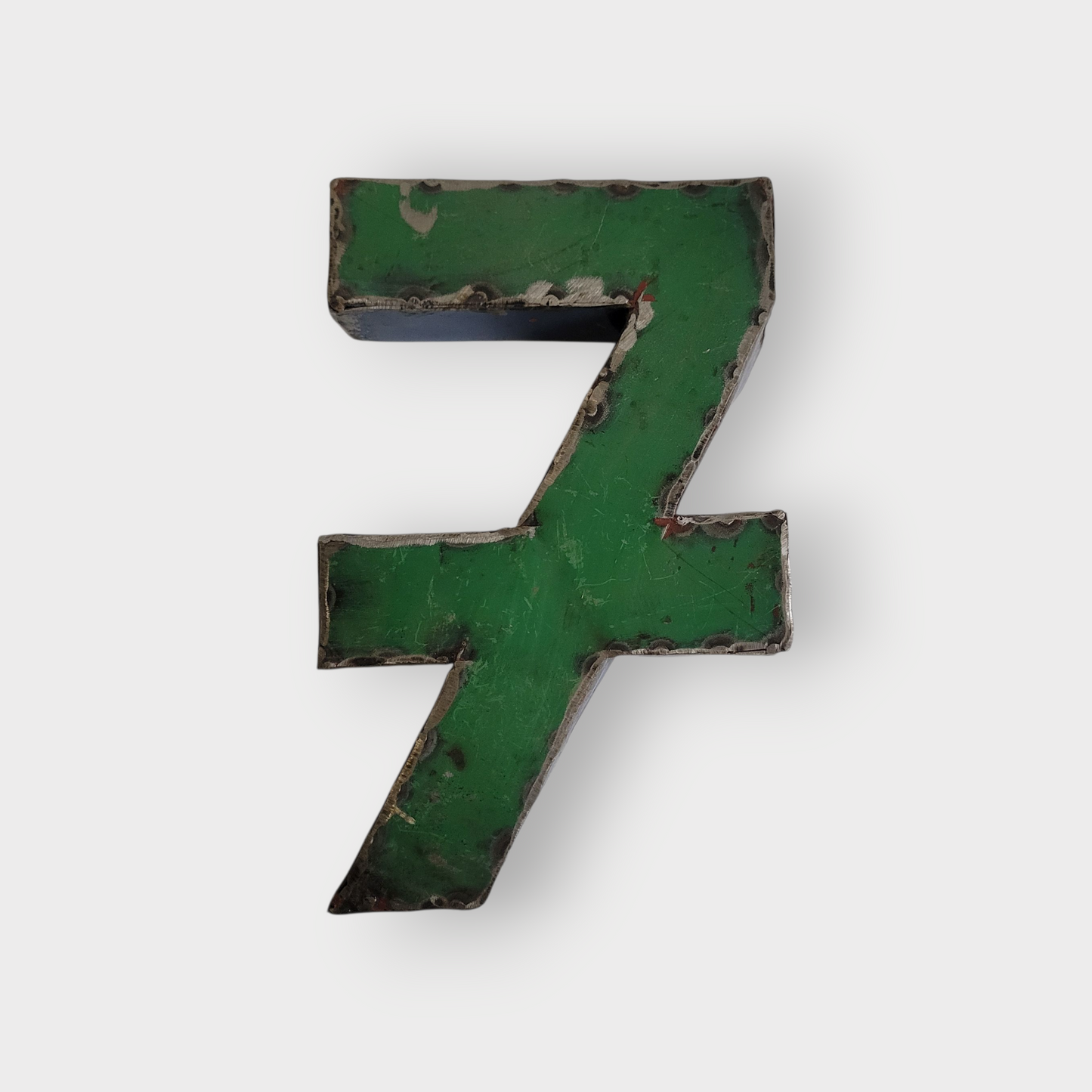 Number "7" made from recycled oil drums | 22 or 50 cm | various colors
