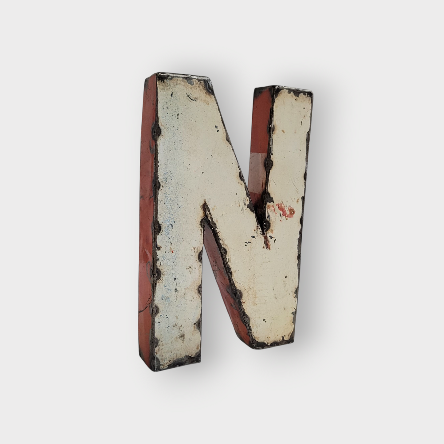 Letter "N" made from recycled oil drums | 22 or 50 cm | various colours