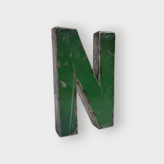 Buchstabe "N" aus recycelten Ölfässern | 22 oder 50 cm | verschiedene Farben