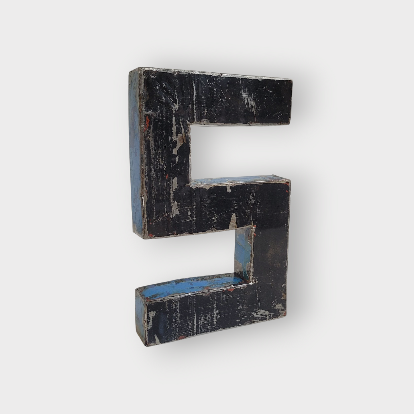 Letter "S" | Number "5" made from recycled oil drums | 22 or 50 cm | various colours