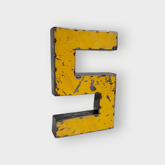 Buchstabe "S" | Ziffer "5" aus recycelten Ölfässern | 22 oder 50 cm | verschiedene Farben