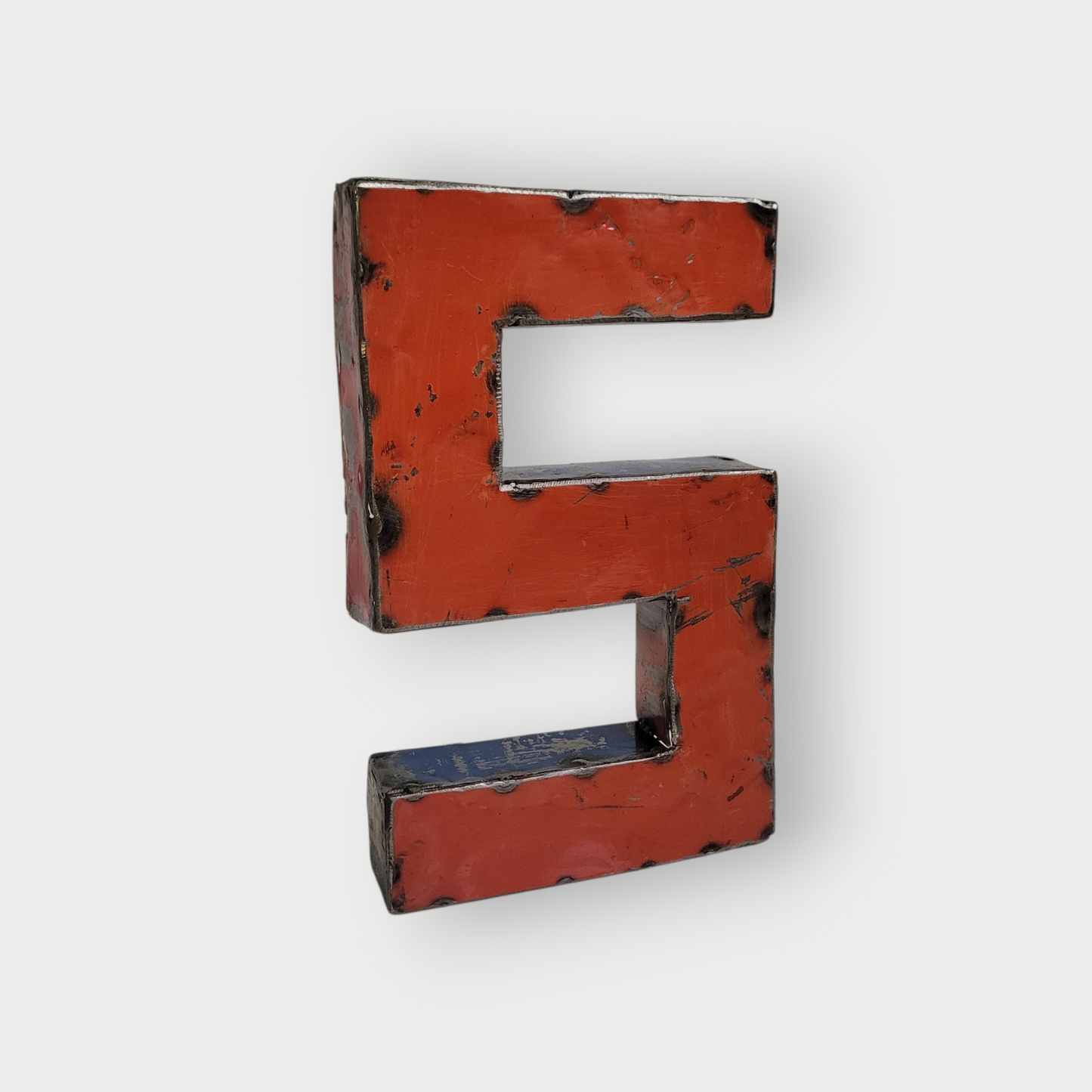 Letter "S" | Number "5" made from recycled oil drums | 22 or 50 cm | various colours