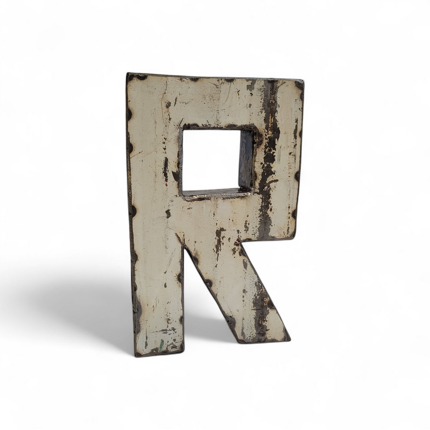 Letter "R" made from recycled oil drums | 22 or 50 cm | various colours