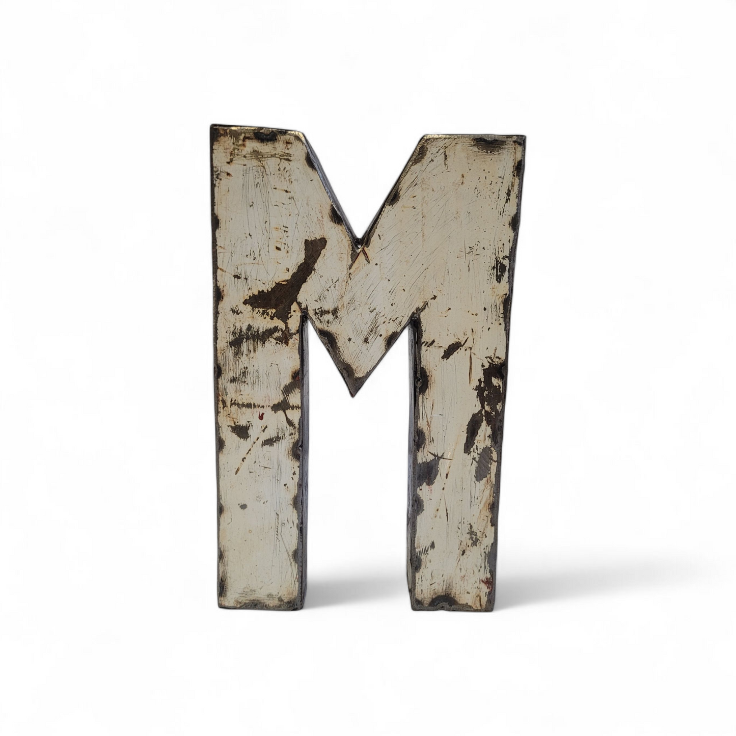 Letter "M" made from recycled oil drums | 22 or 50 cm | various colours