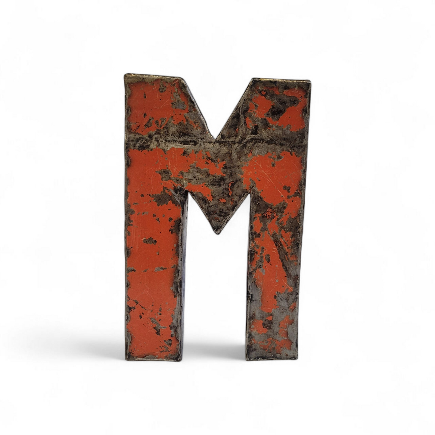 Letter "M" made from recycled oil drums | 22 or 50 cm | various colours