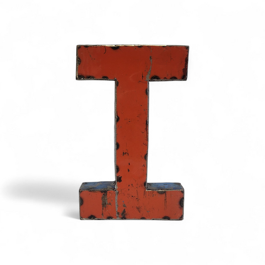 Buchstabe "I" (i) aus recycelten Ölfässern | 22 oder 50 cm | verschiedene Farben
