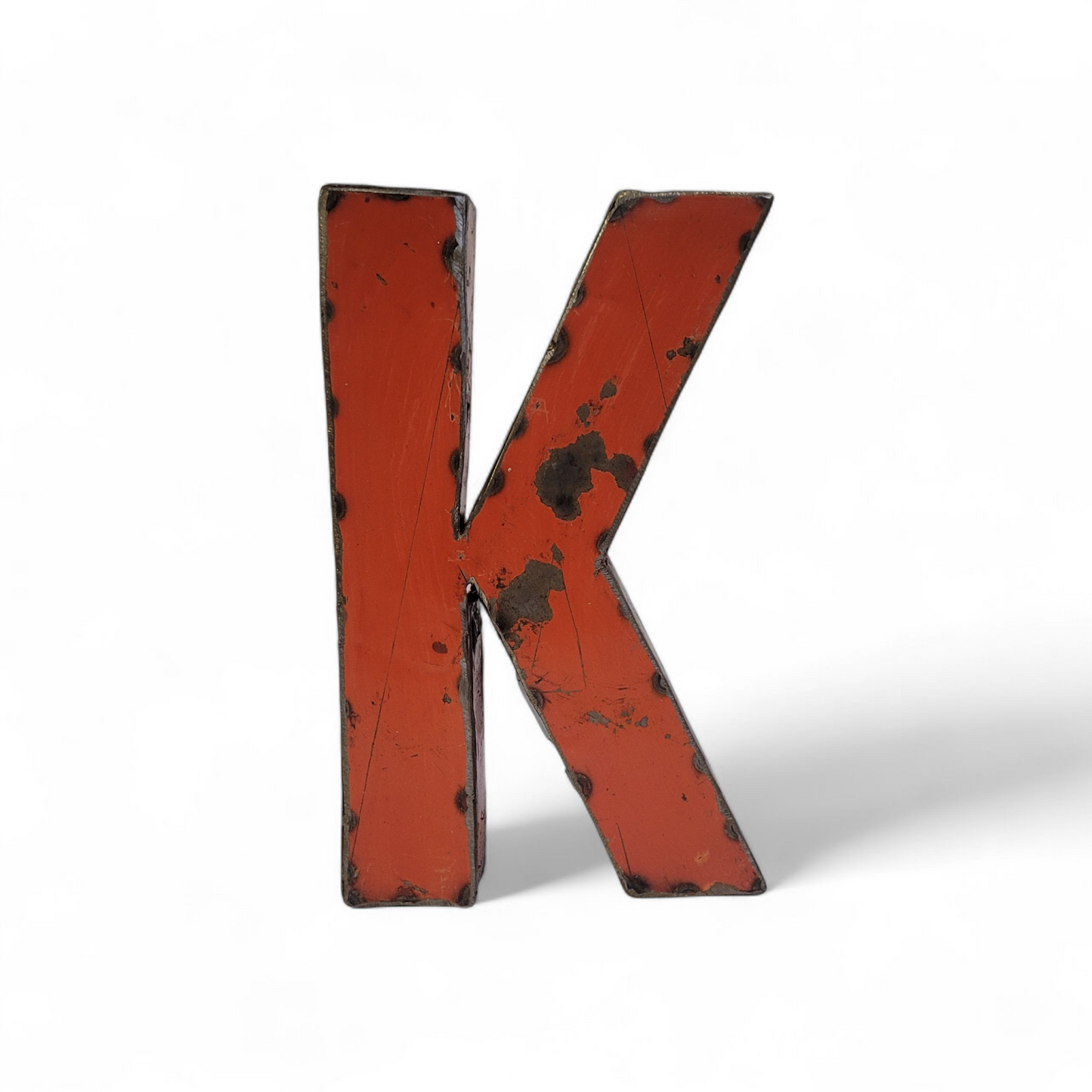 Letter "K" made from recycled oil drums | 22 or 50 cm | various colours