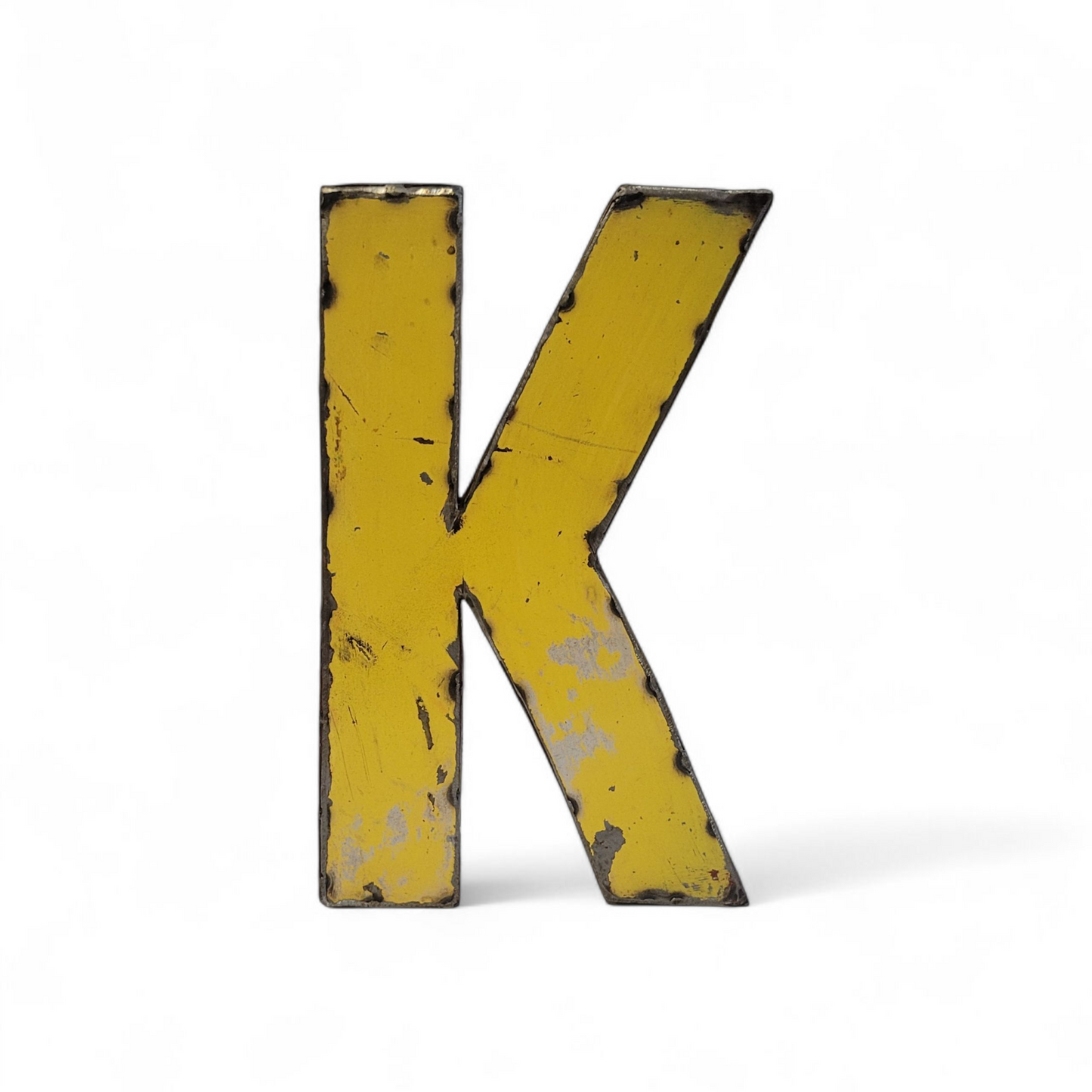Letter "K" made from recycled oil drums | 22 or 50 cm | various colours