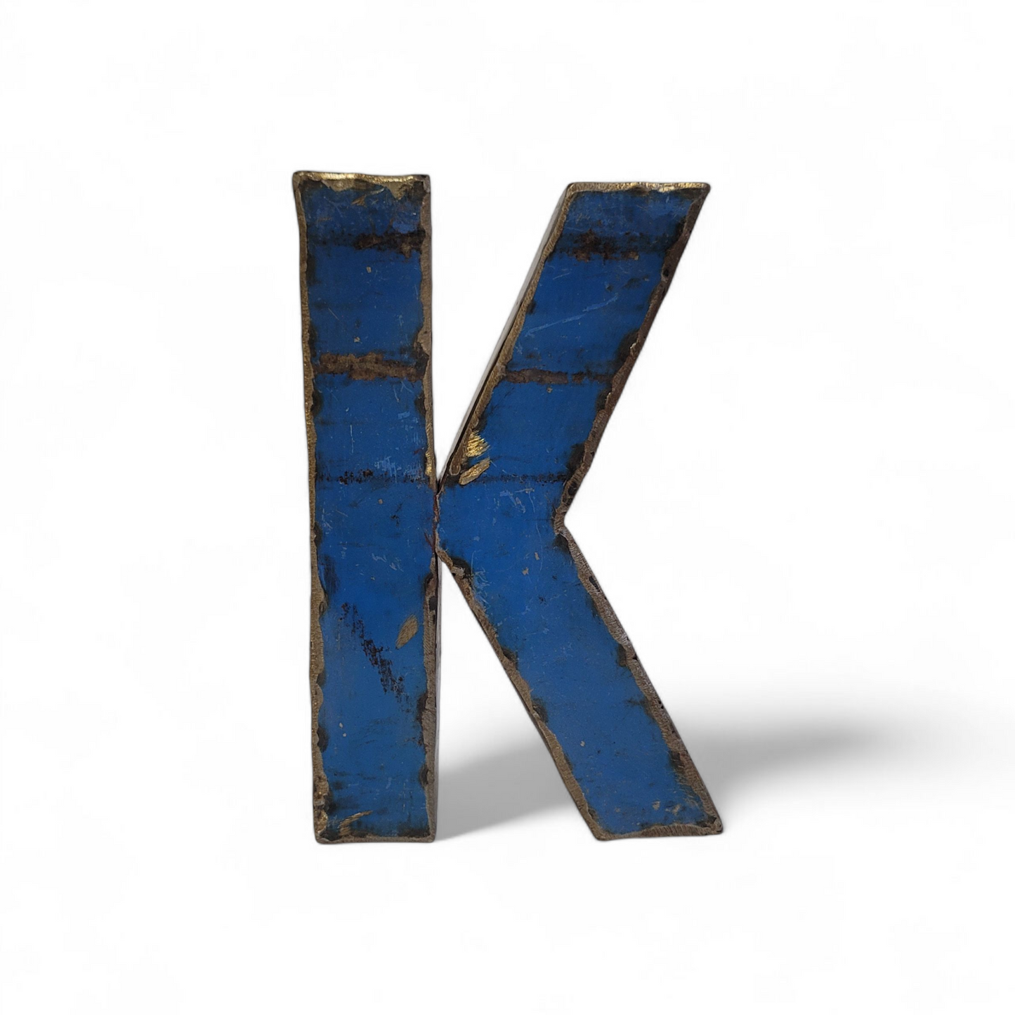 Letter "K" made from recycled oil drums | 22 or 50 cm | various colours
