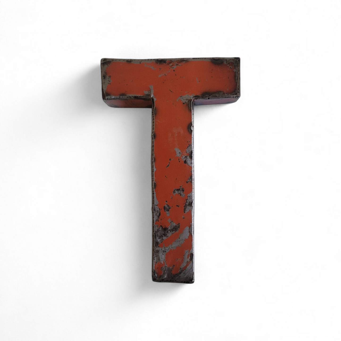 Letter "T" made from recycled oil drums | 22 or 50 cm | various colours